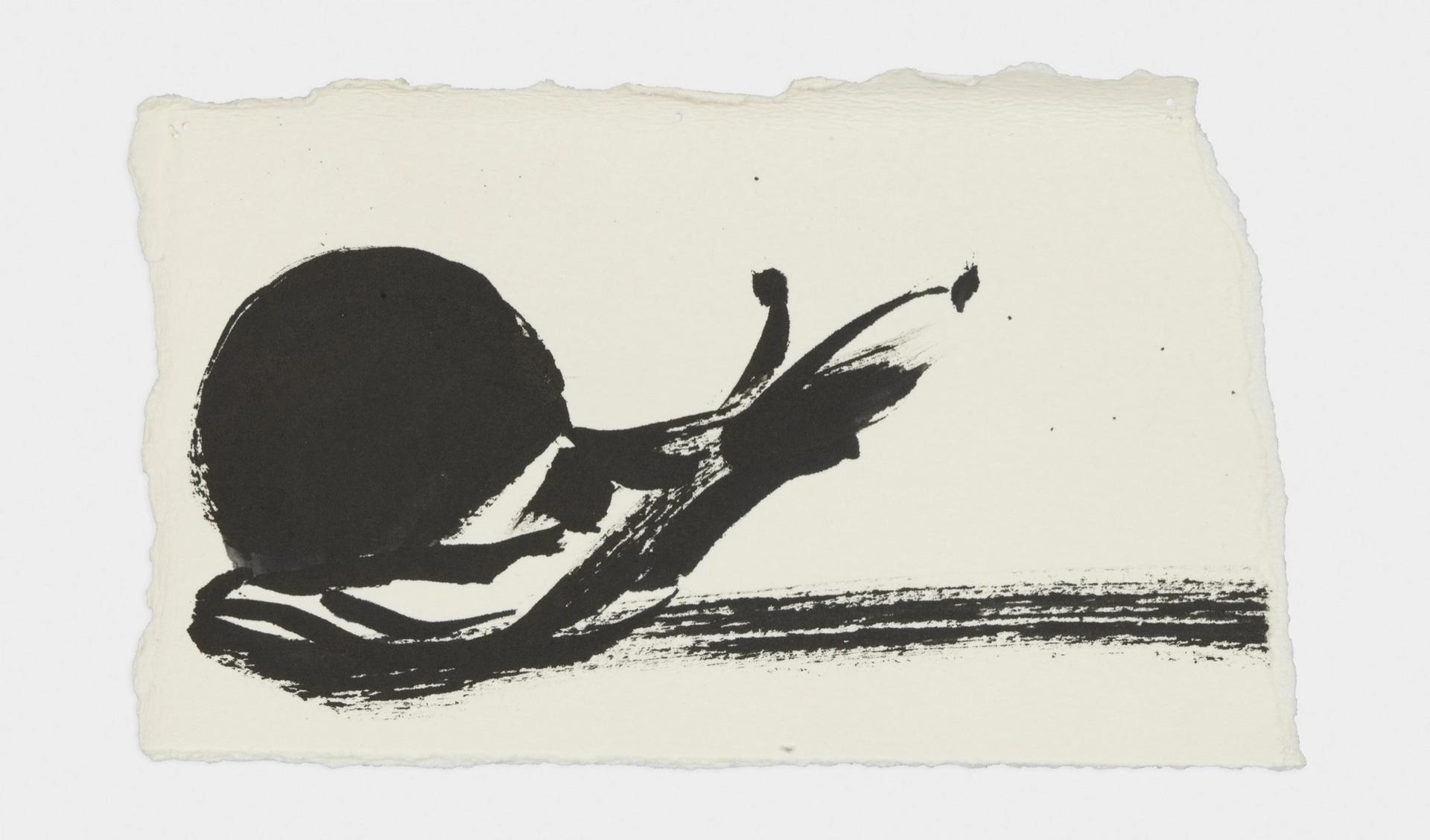 Marlene Dumas 'The snail,' 2015-2016 Ink wash on paper Image courtesy of David Zwirner