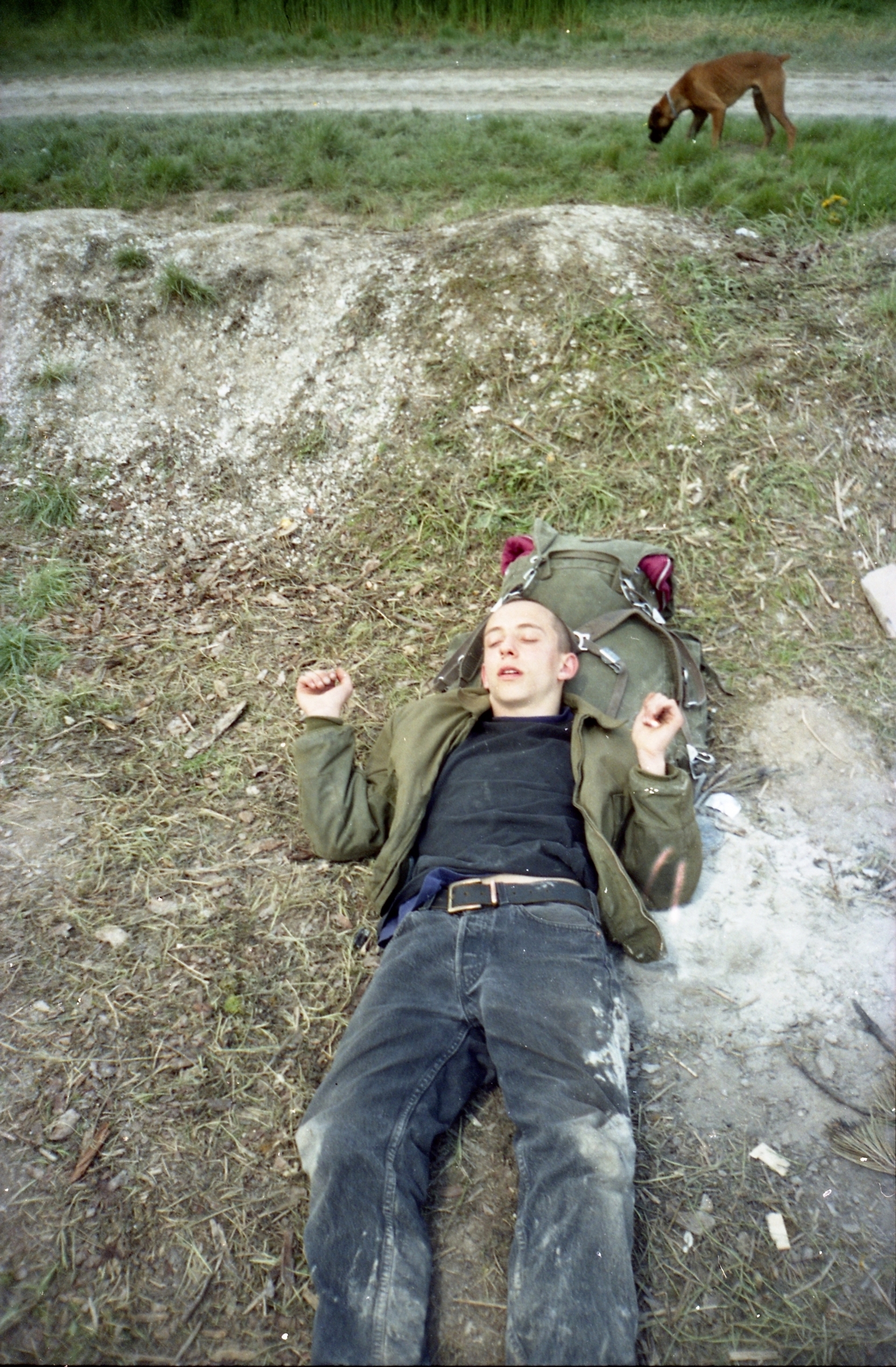Sleeping man, French Teknival 1994. Courtesy Seana Gavin.