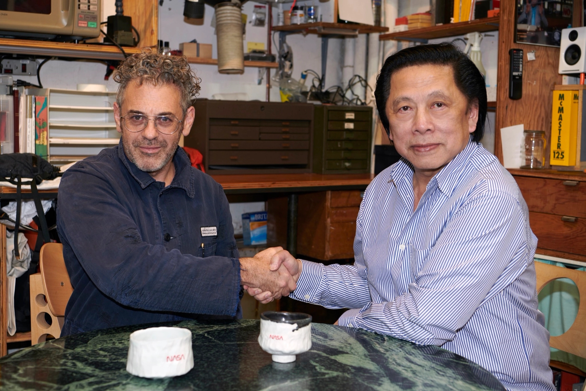 Tom Sachs apparently devoted two years to perfecting these white clay bowls, based on the chawan used in traditional tea ceremonies. John C Jay’s approach to his work is as immersive as Sachs’. “I was never only an ad guy, or a fashion guy,” the former Wieden + Kennedy global executive creative director said in an interview after his move to Uniqlo. “It was always my passion to seek the widest and deepest creative experience possible.”