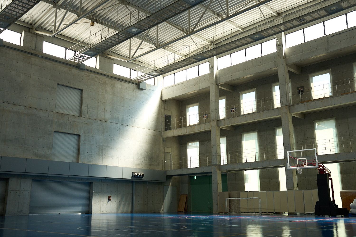 The Basketball Court inside the Brutalist ISS