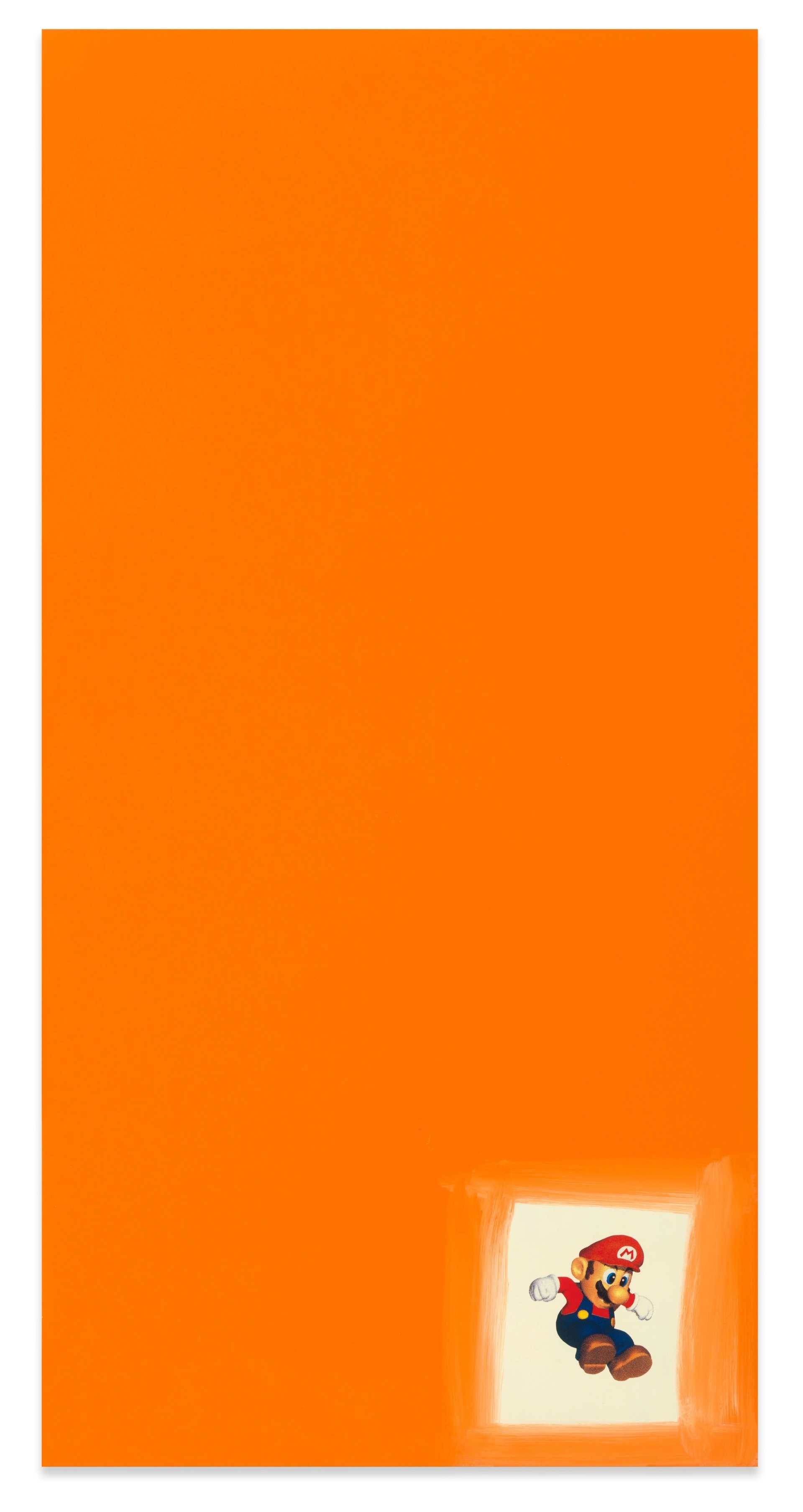 Michel Majerus, one part of five of Untitled, 1996, Enamel paint and silkscreen on aluminum, 98½ × 49¼ inches; 250 × 125 cm.