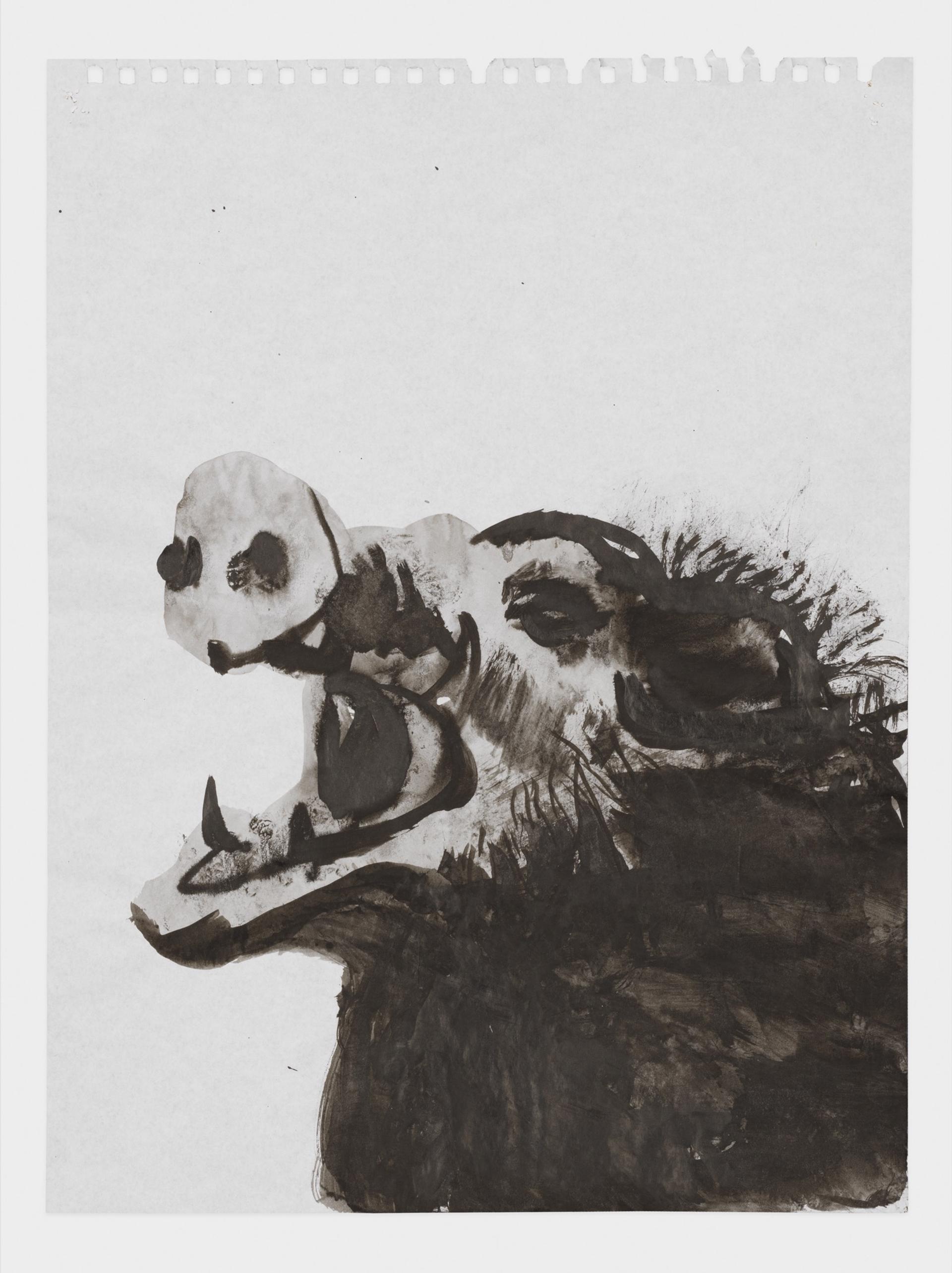 Marlene Dumas 'The wild boar,' 2015-2016 Ink wash on paper Image courtesy of David Zwirner