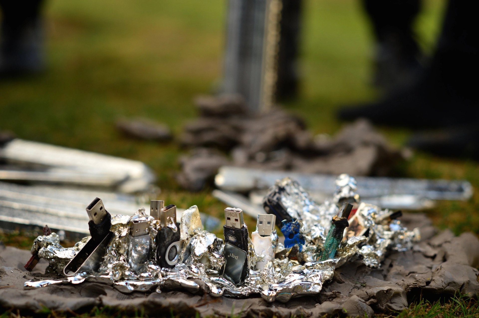 A melted totem from "The Witch and the Swarm (Isle of Arran), 2015, Transmission Gallery, Glasgow