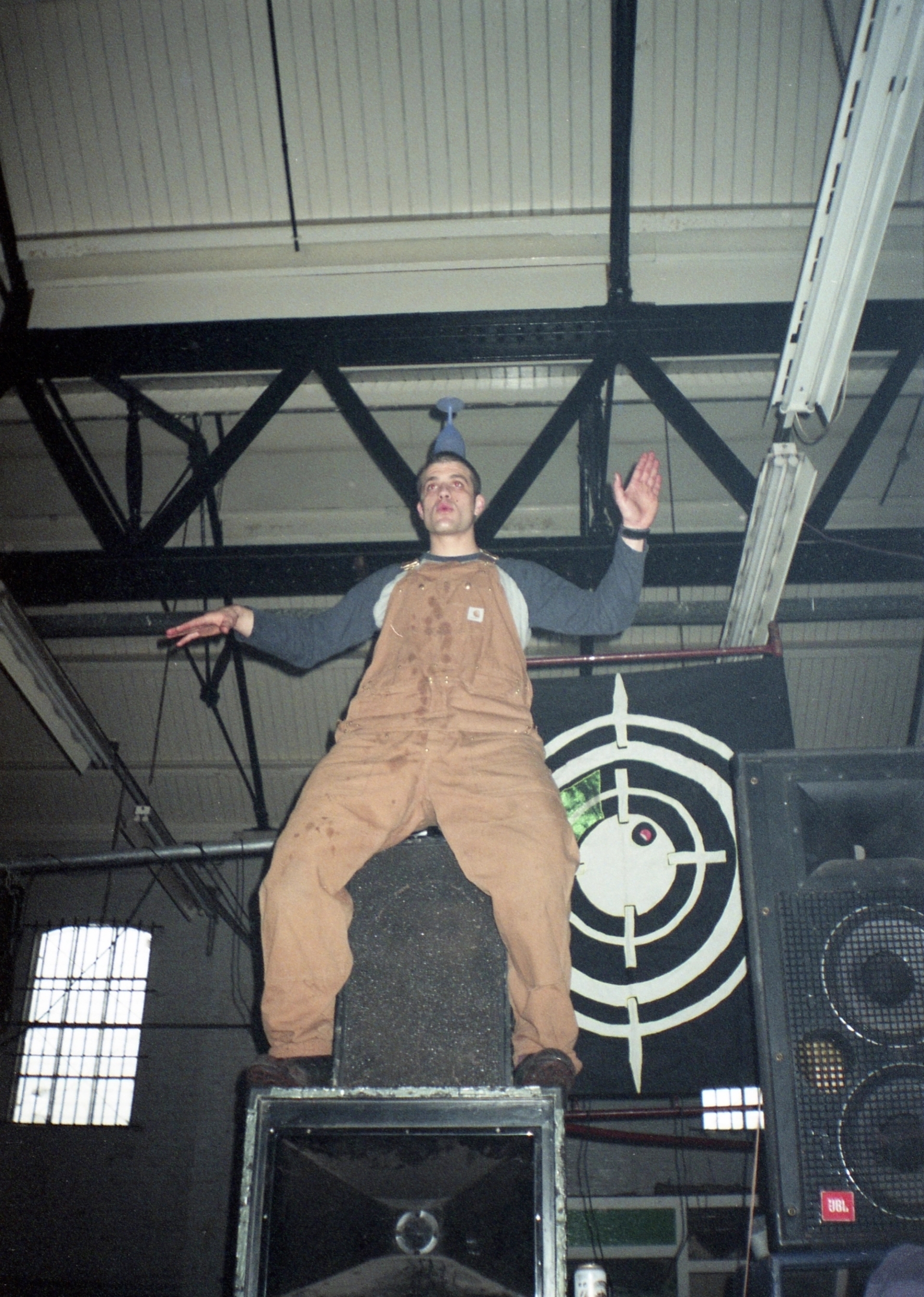 Raver on a speaker, London 1999. Courtesy Seana Gavin.