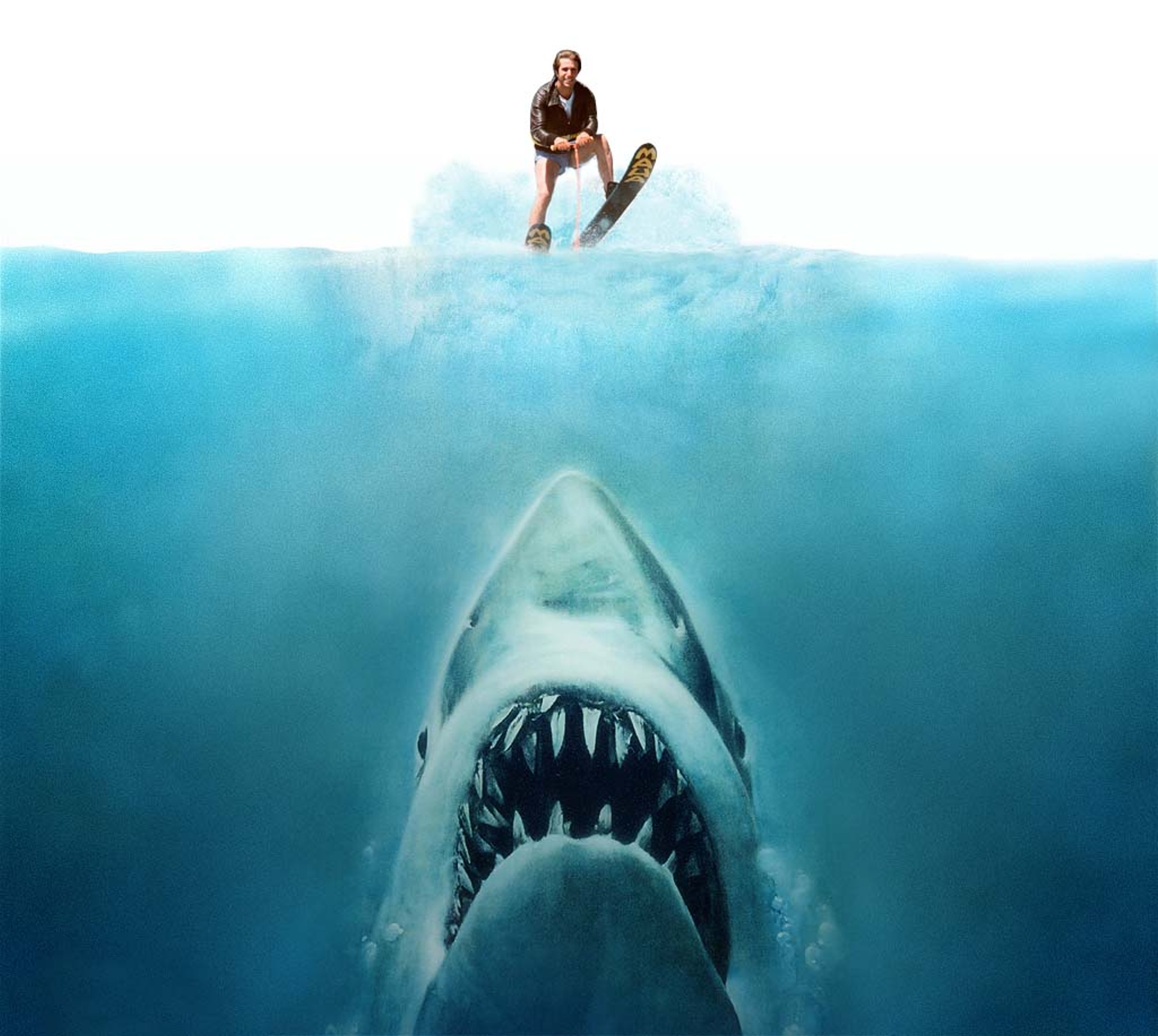 The Fonz jumps JAWS.