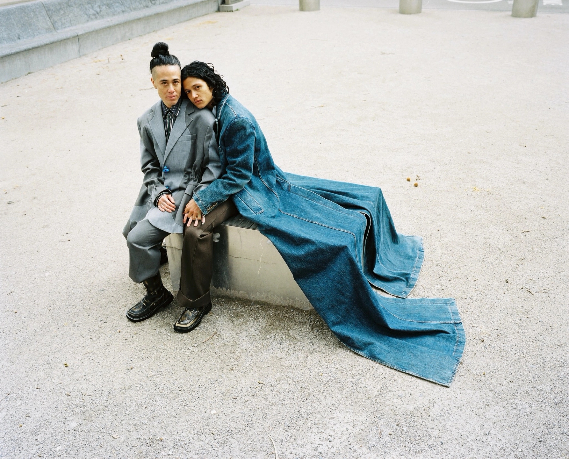 suit, jackets, shirts, and pants LOUIS VUITTON shoes CAMPER