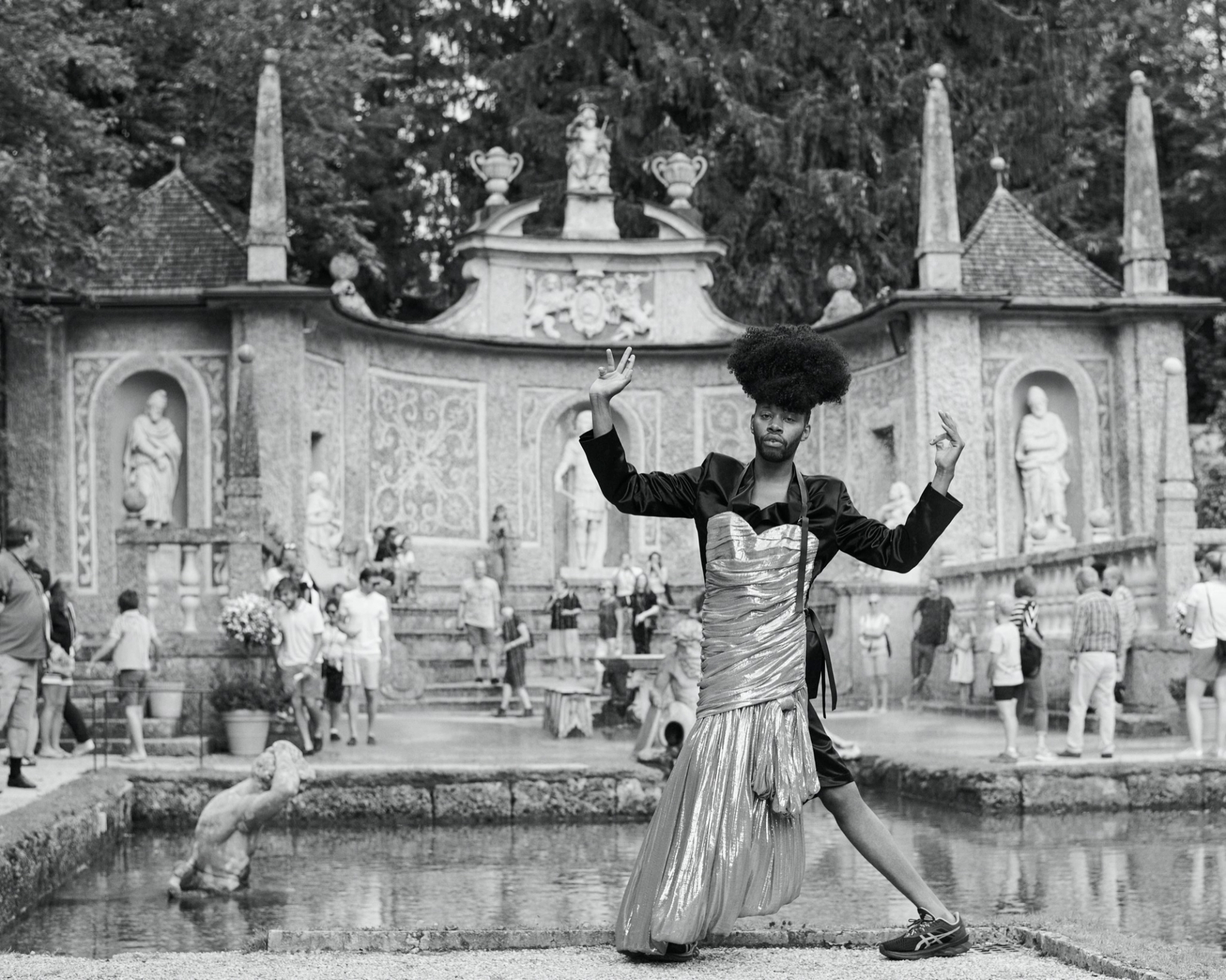 suit and gown LOEWE sneakers ASICS