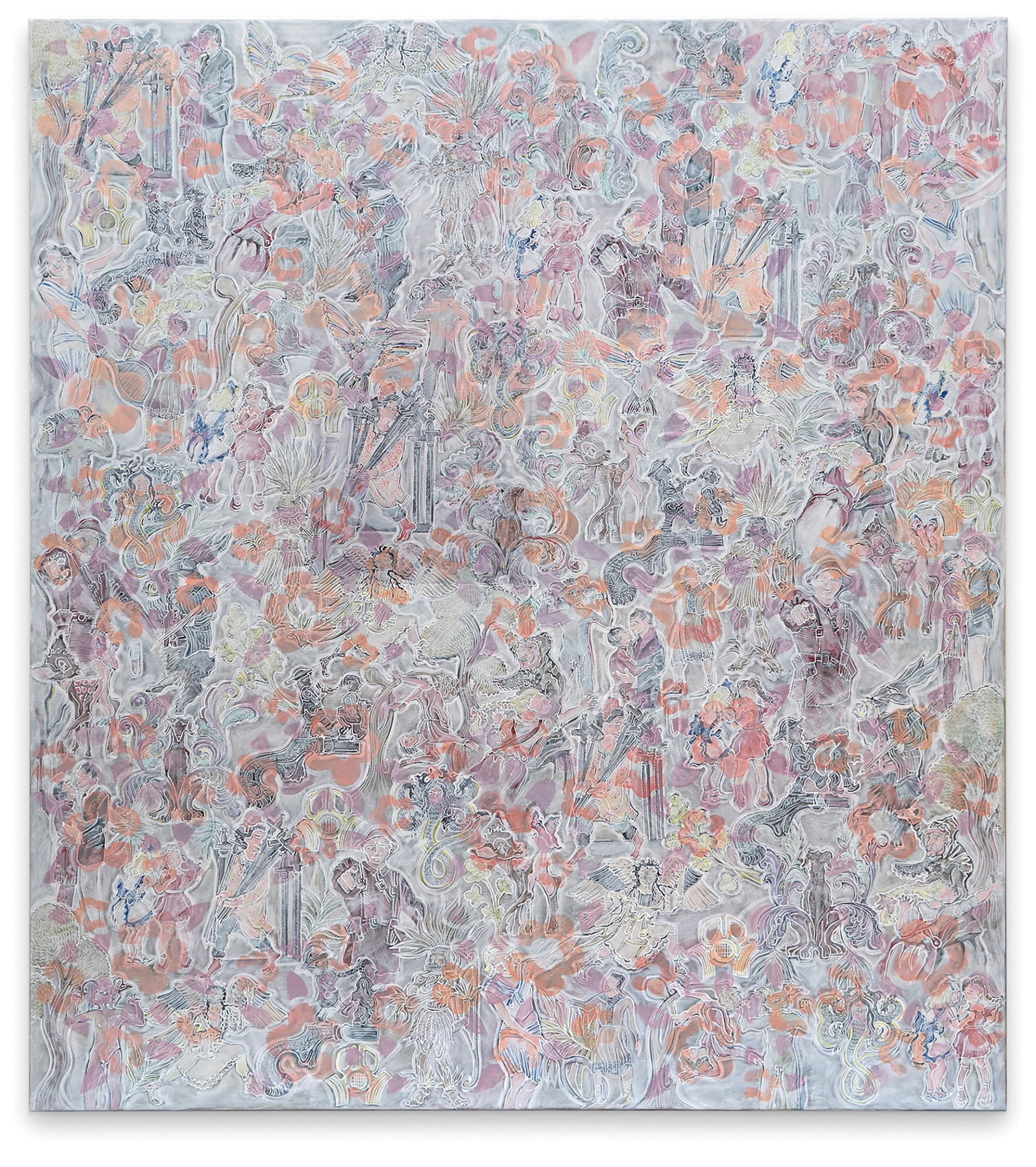Daniel Moldoveanu, Untitled Wallpaper (peach and lilac), 2022. Courtesy of the artist. 
