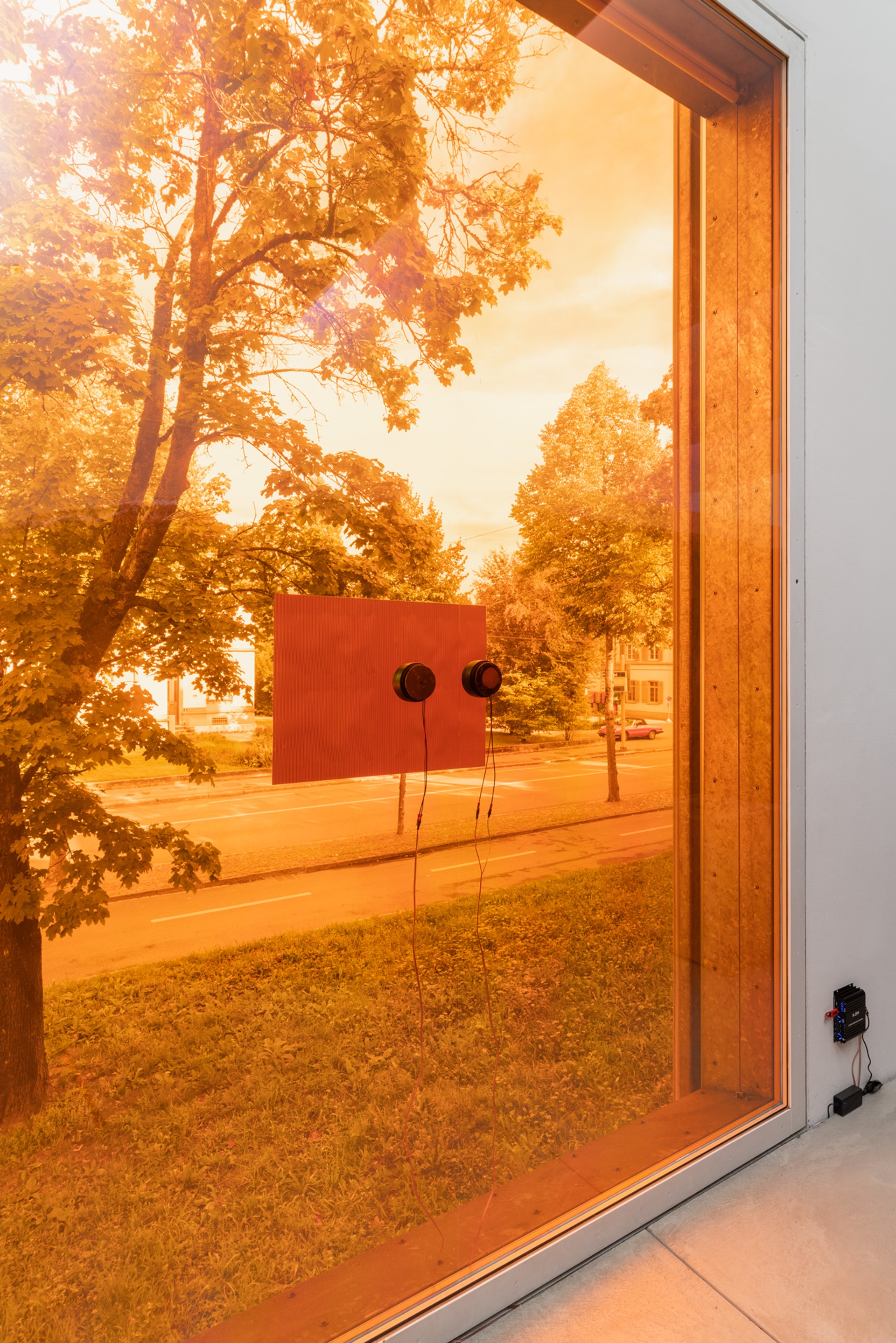 Installation views of “Devotion Strategy pt. 2 (braced version), included in “Edge, Hour, Substance” at Kunst Museum Winterthur, Switzerland, 2023. Photo: Gunnar Meier.