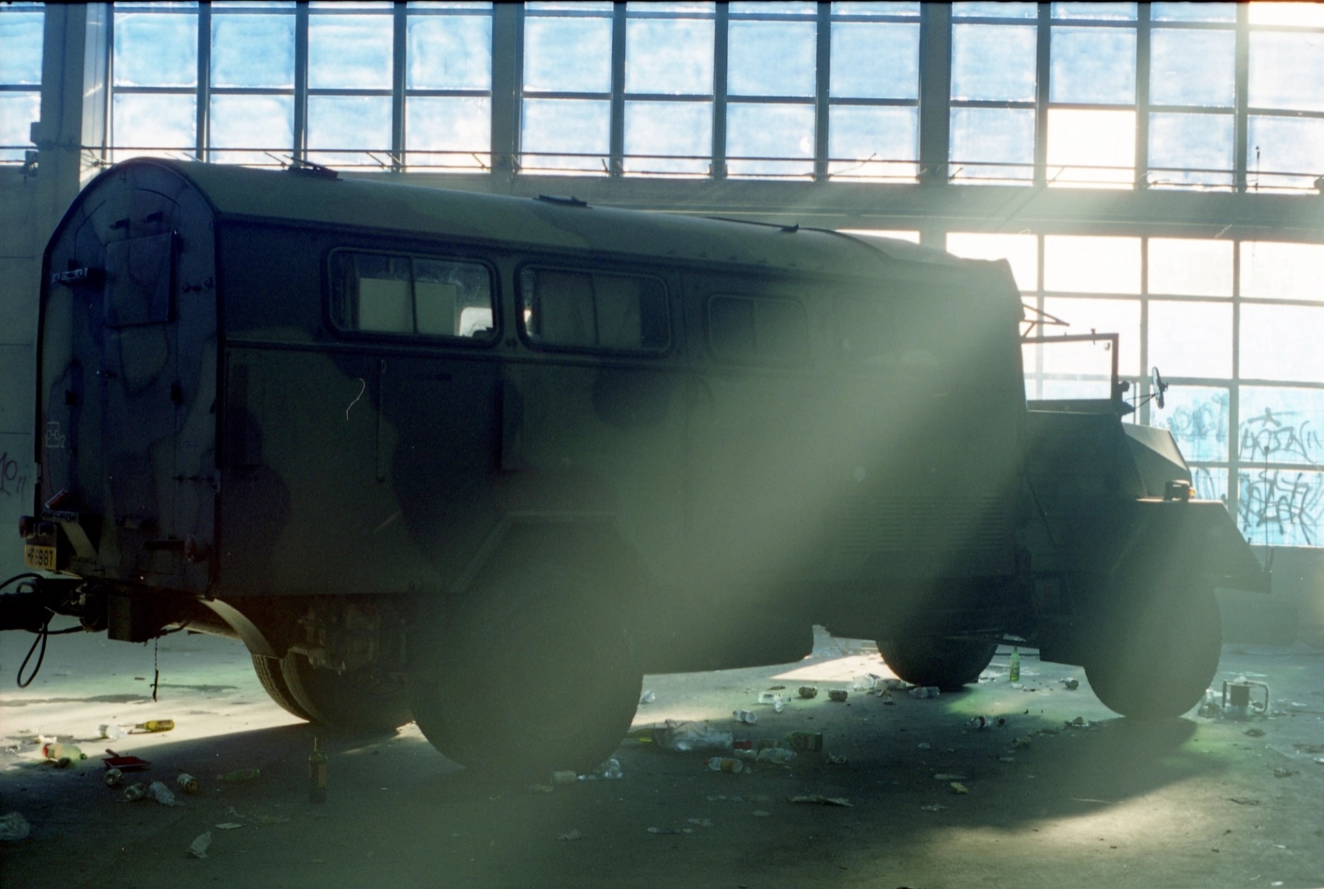 An abandoned factory in Rome. New Year's Day, 2002.