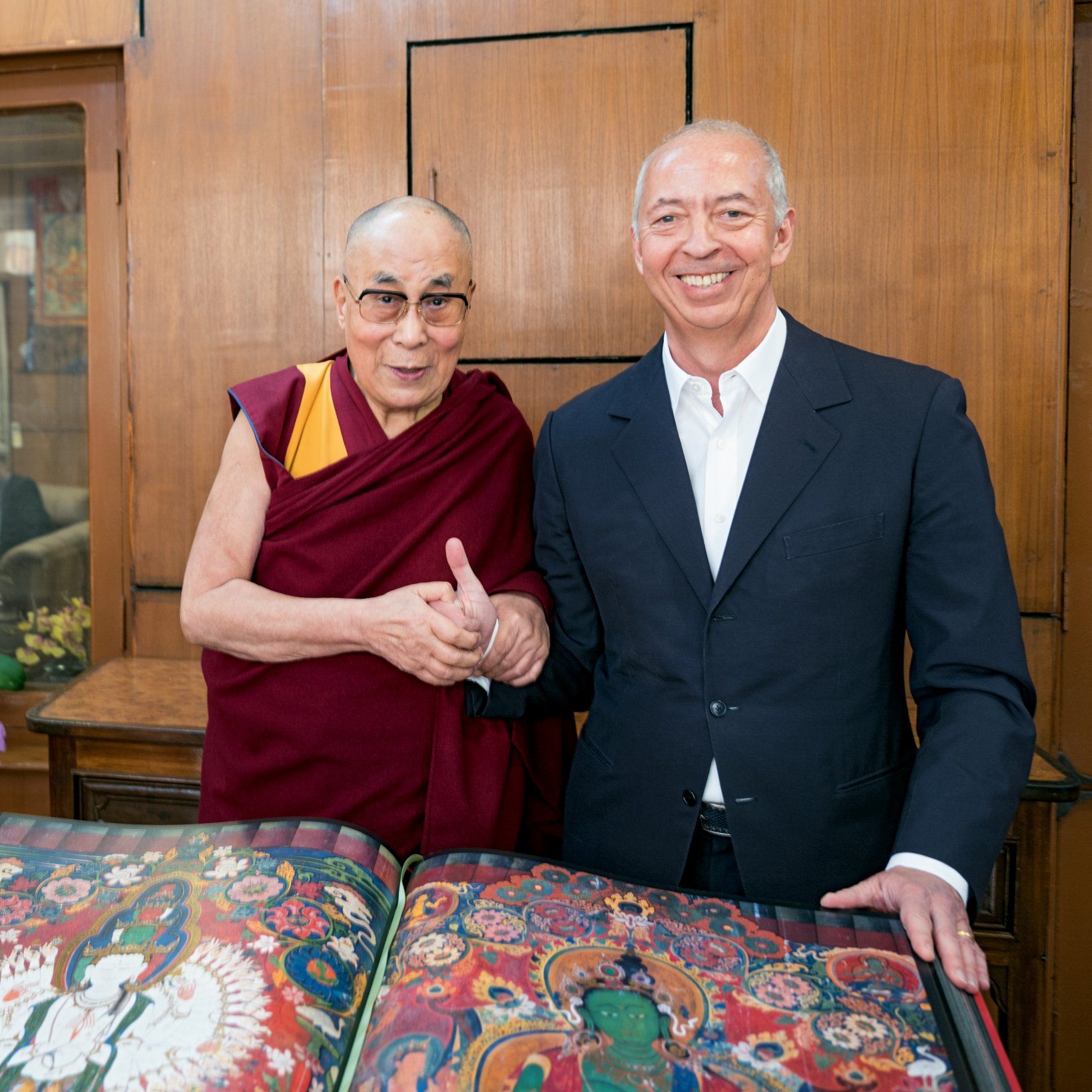 Karmic happiness: Benedikt Taschen with the Dalai Lama, March 2018