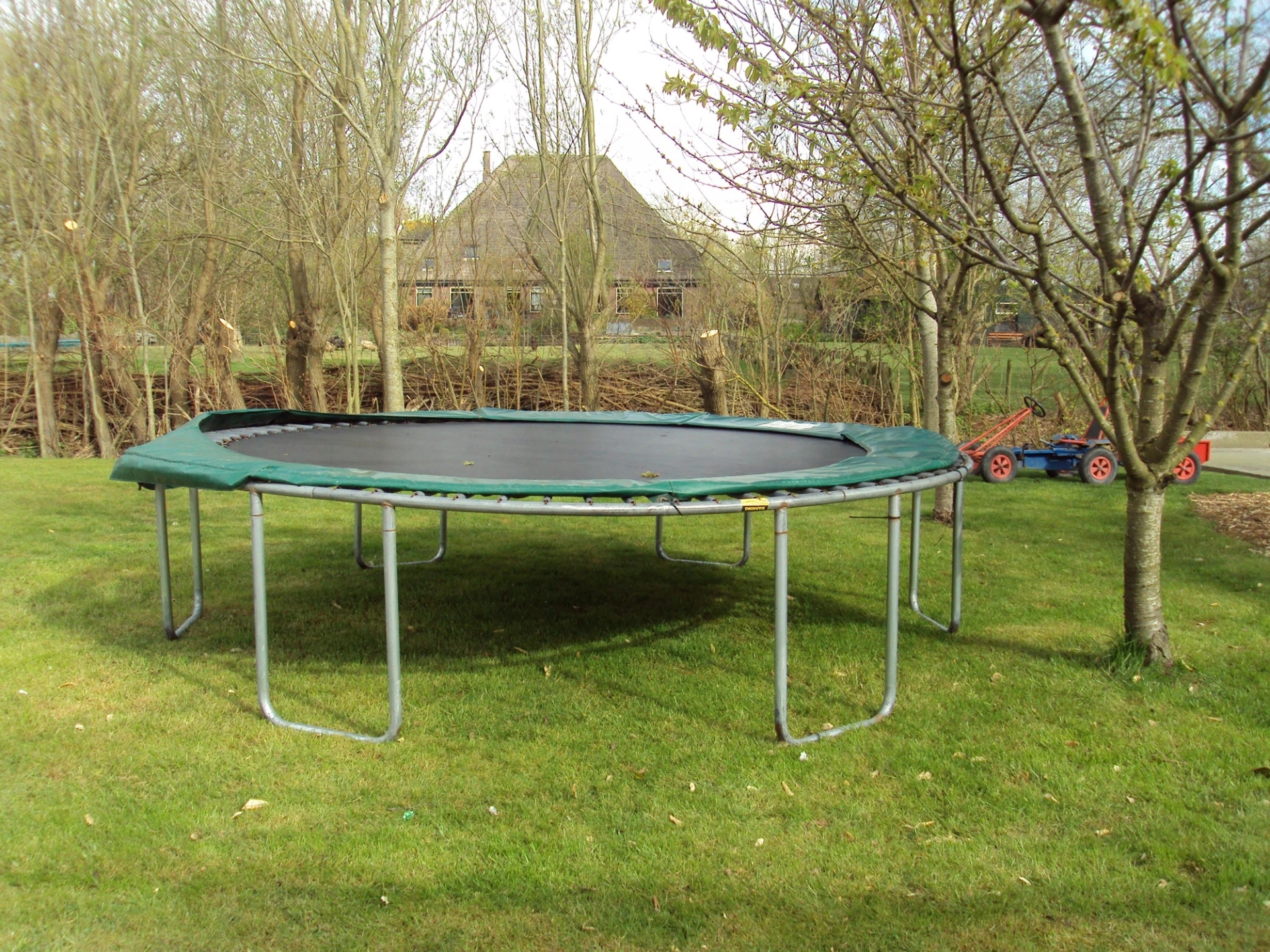 Nearly every garden we saw has a trampoline – compensation for an absence of nature-induced exhilaration.