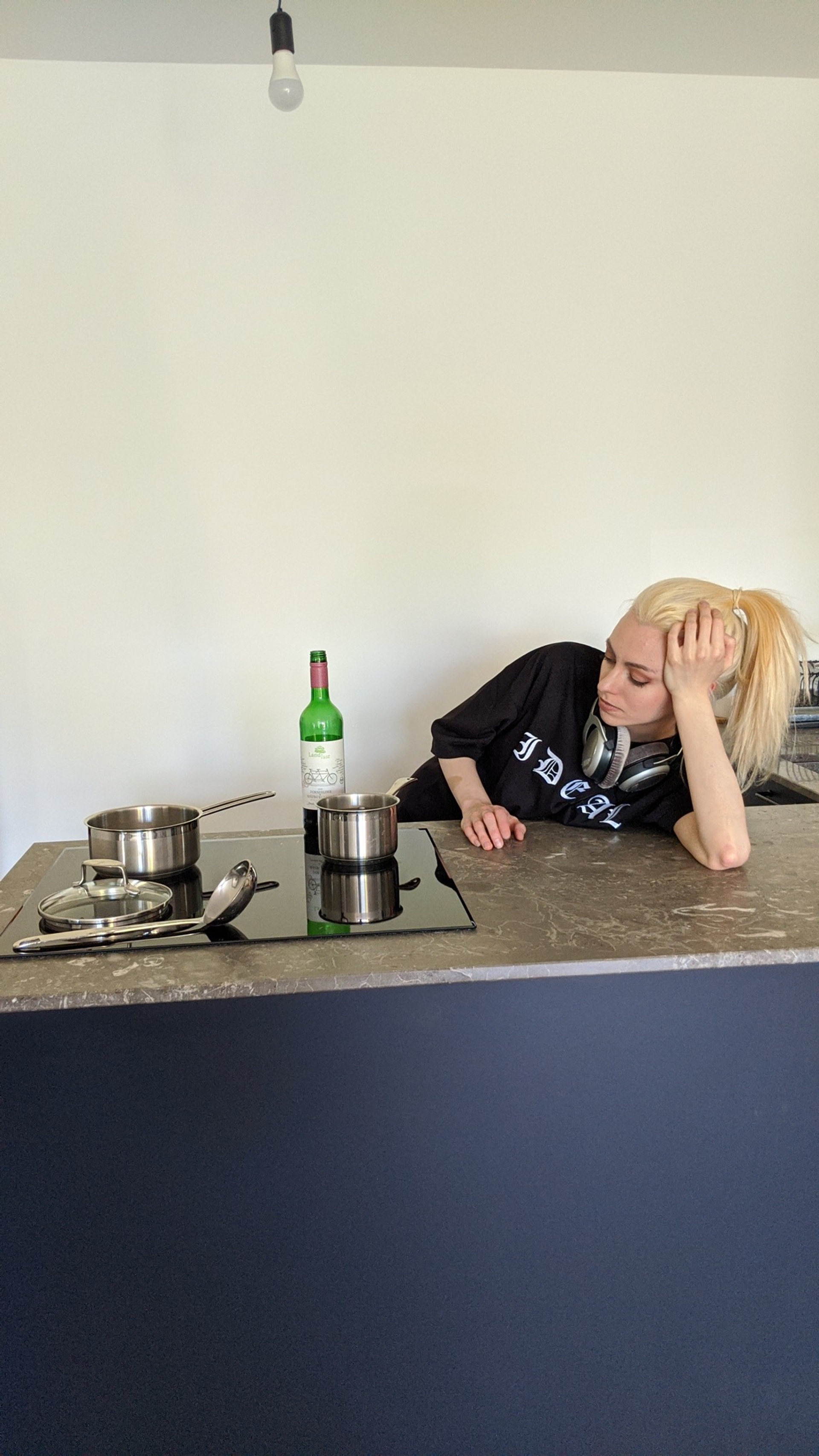 Greta wears the 032c LoveSexDreams "Ideal" t-shirt in black