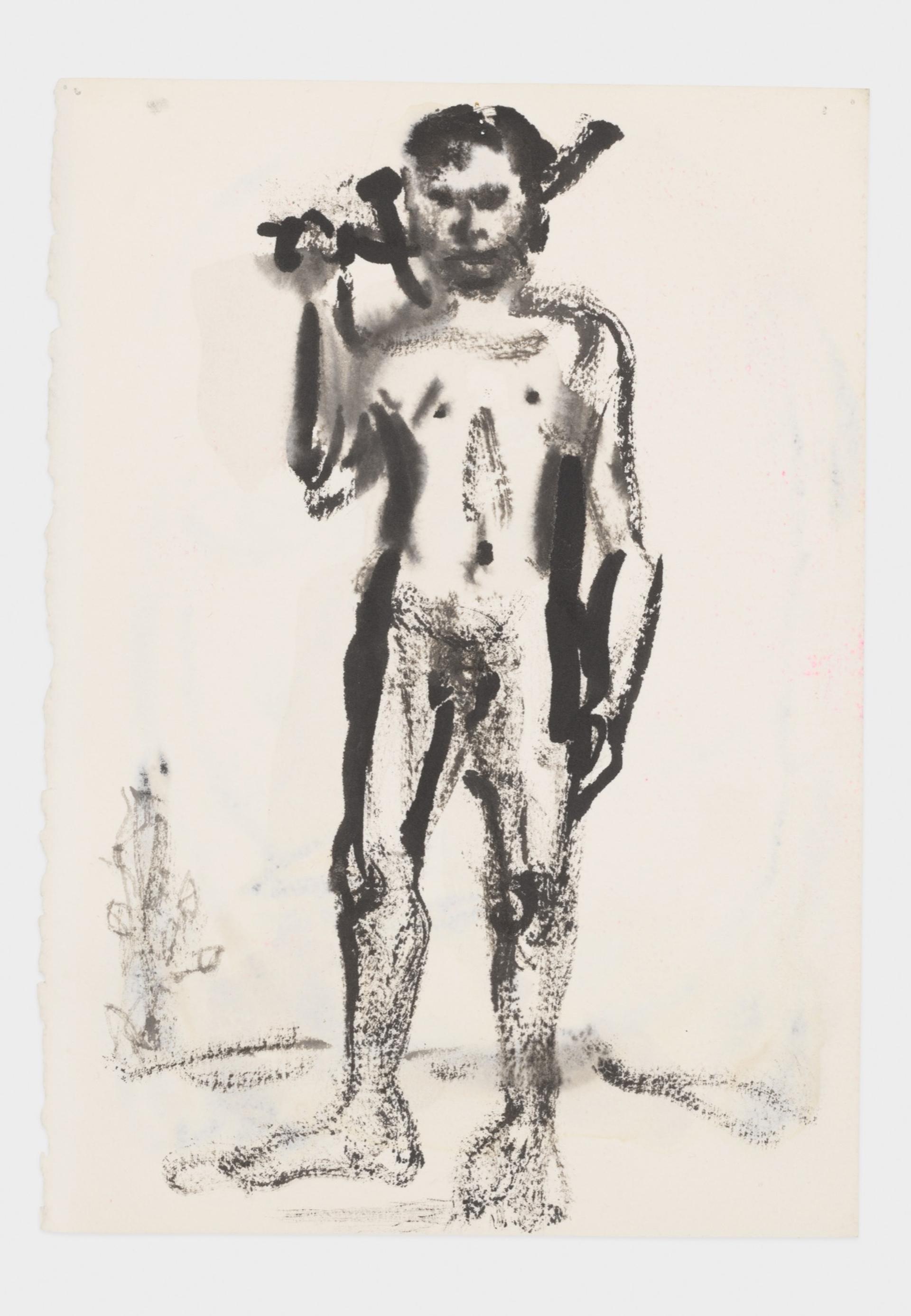 Marlene Dumas 'Adonis leaves for the hunt,' 2015-2016 Ink wash on paper Image courtesy of David Zwirner
