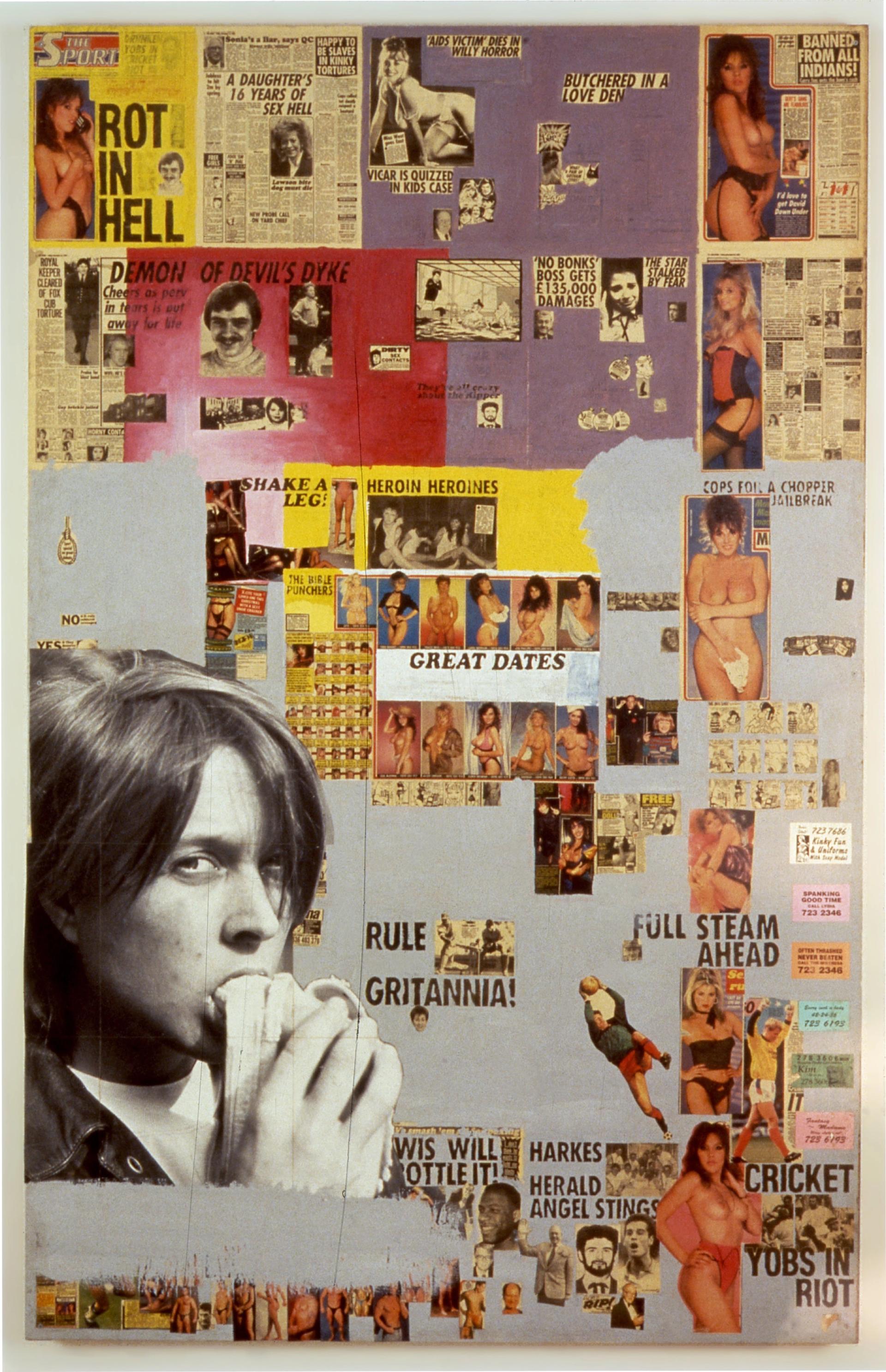 Sarah Lucas, "Laid in Japan," 1991. Courtesy of Sadie Coles HQ and White Cube