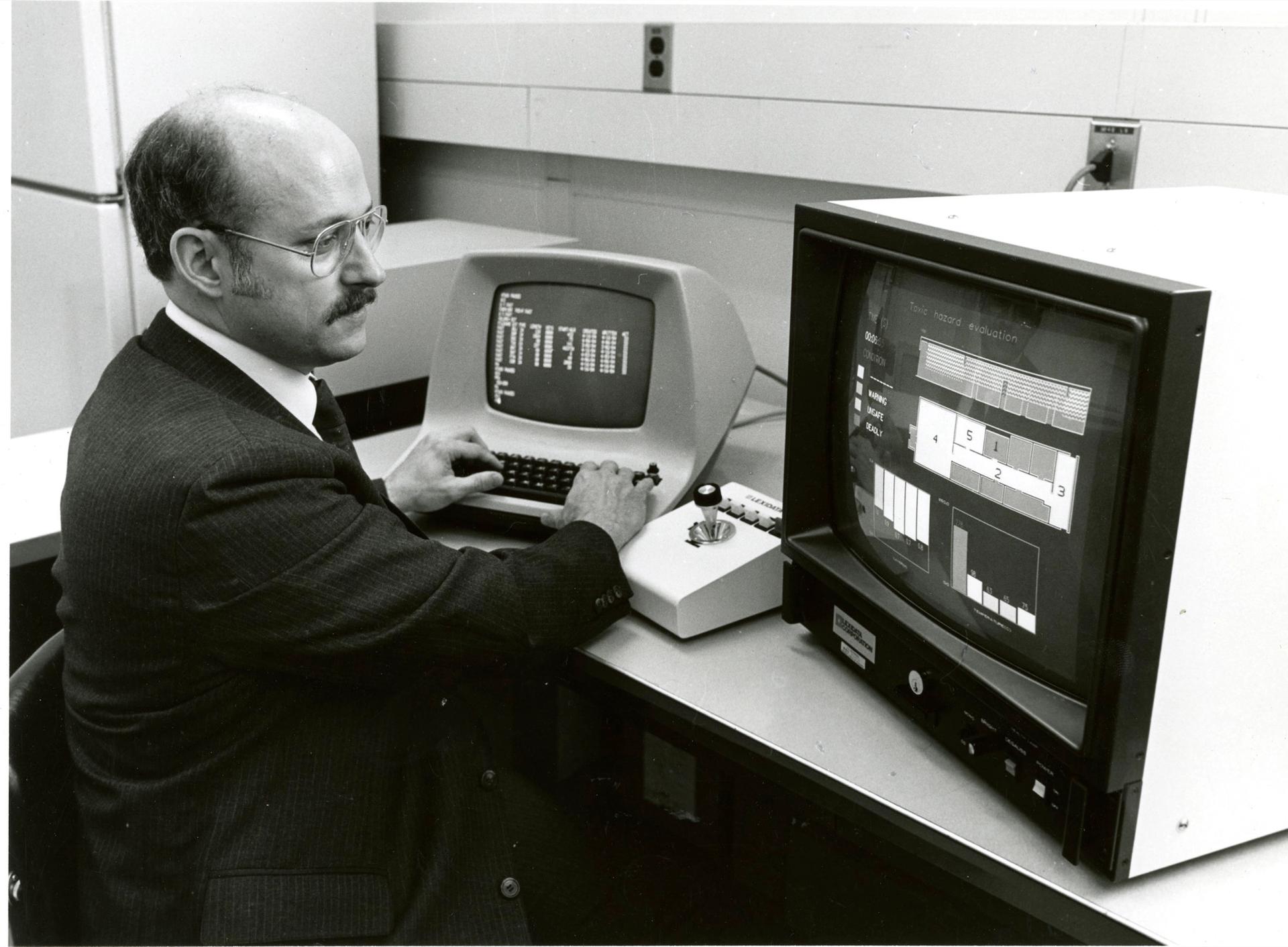 Walter Jones programming in 1989. Image courtesy of the National Institute of Standards and Technology Digital Collections.
