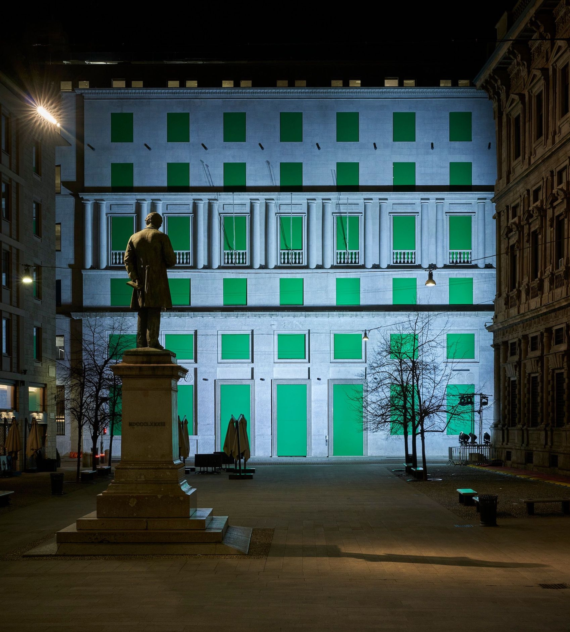 The exterior of Palazzo San Fedele, a late 19th-century building in the heart of Milan. The building will soon become Bottega Veneta's new headquarters, after extensive refurbishment by Studio Asti Architetti.