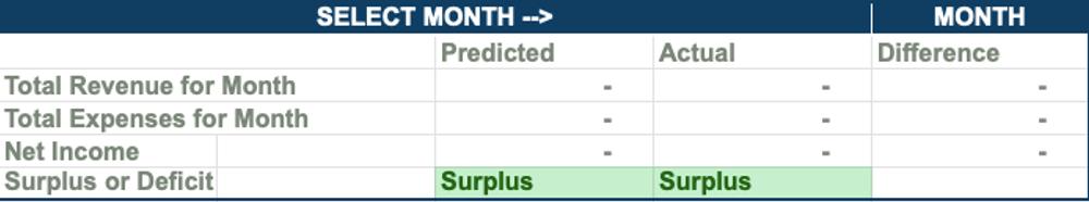 Screenshot of month selector dropdown.