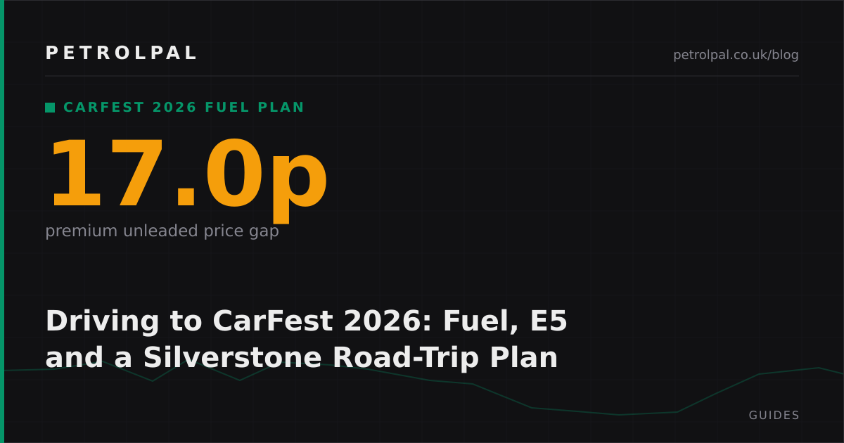 Driving to CarFest 2026: Fuel, E5 and a Silverstone Road-Trip Plan