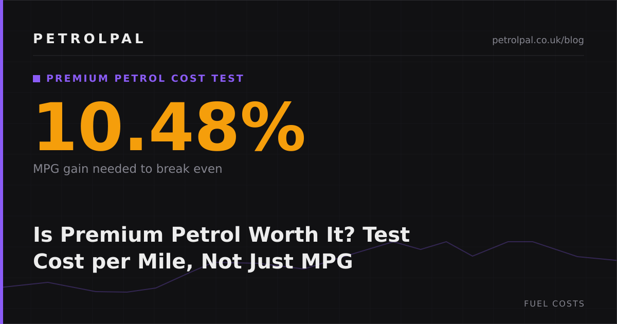 Is Premium Petrol Worth It? Test Cost per Mile, Not Just MPG