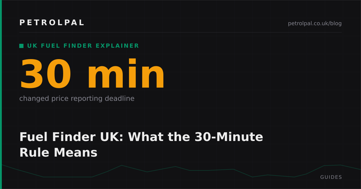 Fuel Finder UK: How the 30-Minute Rule Works