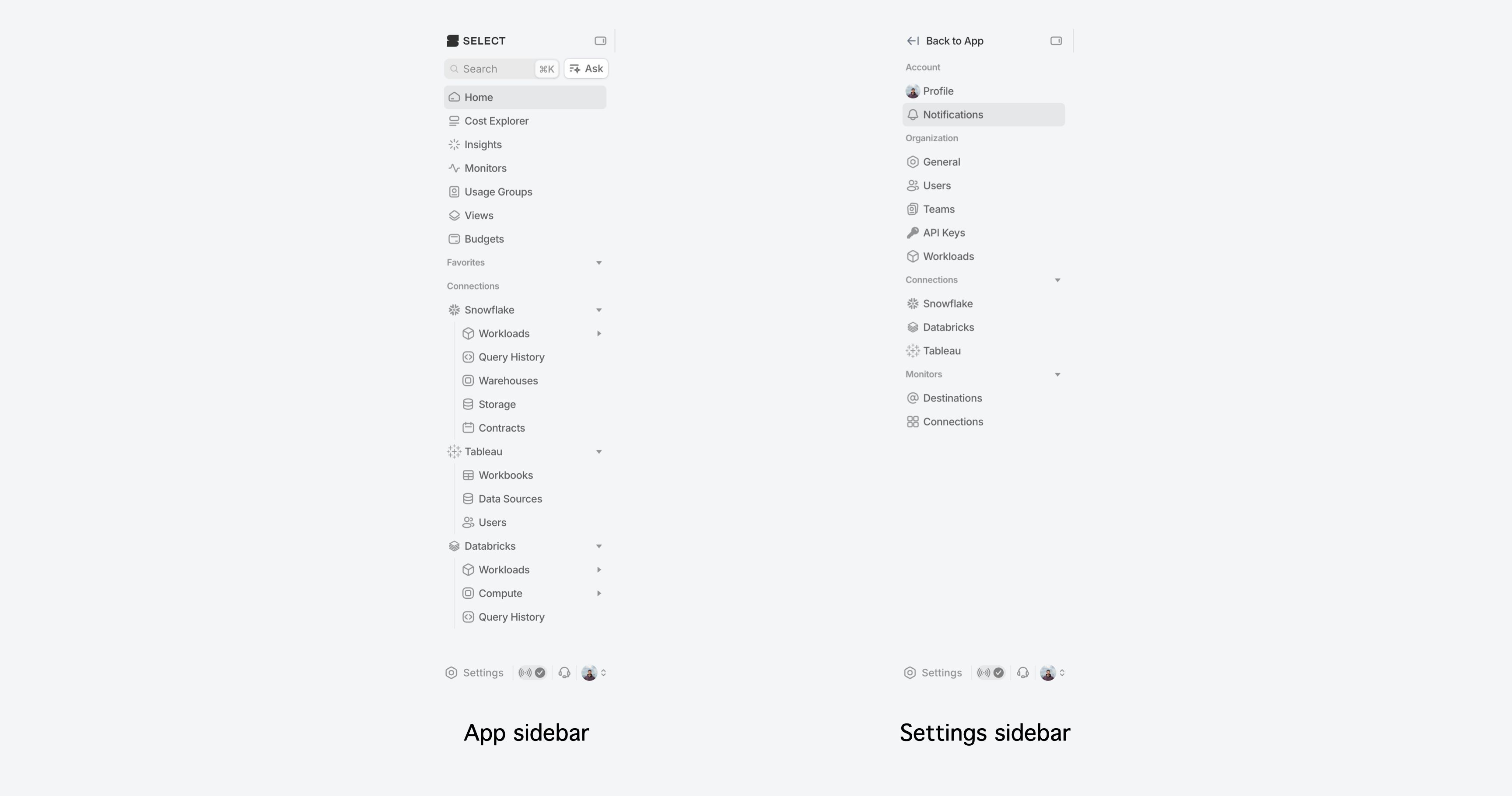 Sidebar Navigation in SELECT