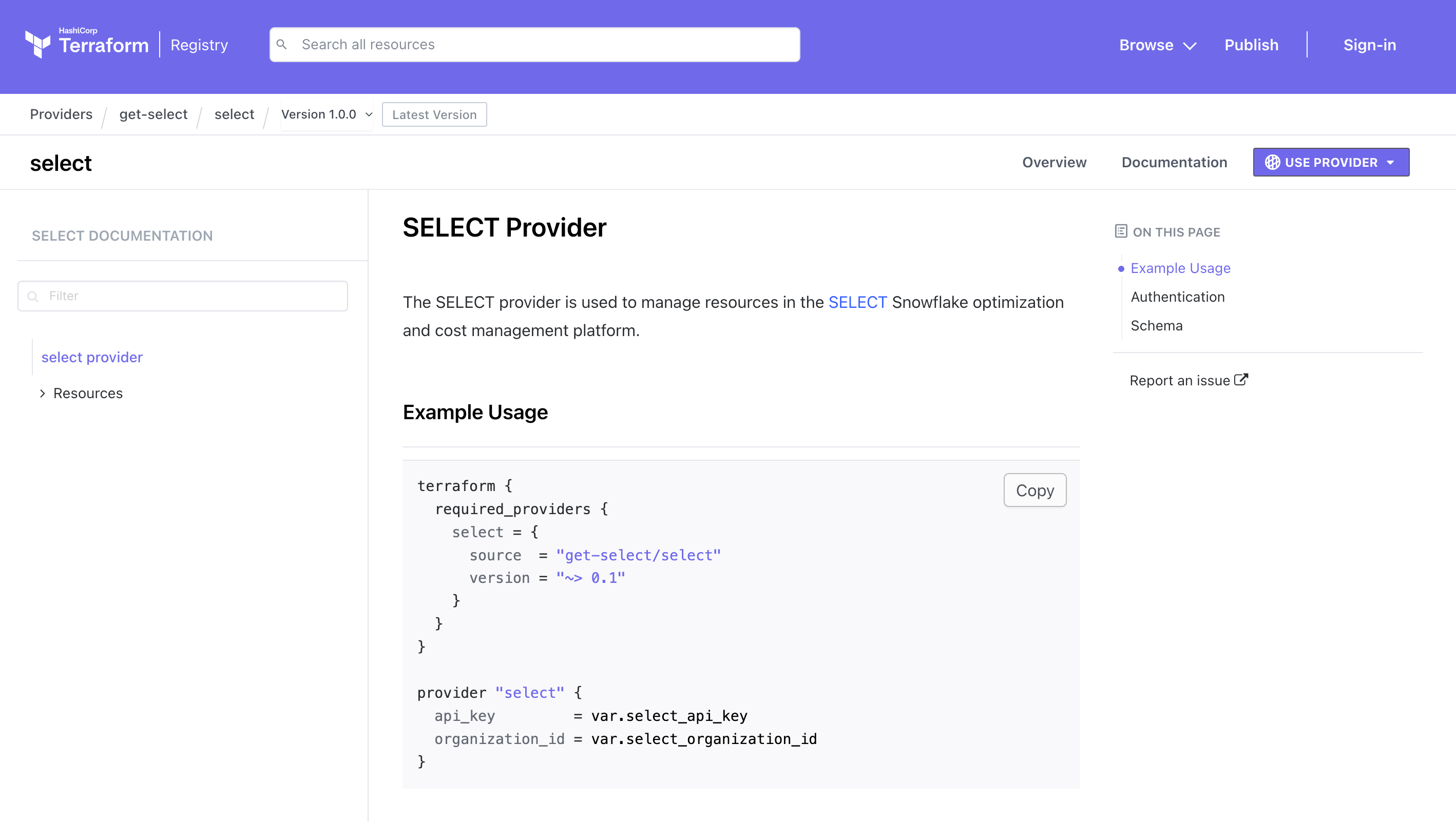 SELECT's new Terraform provider.