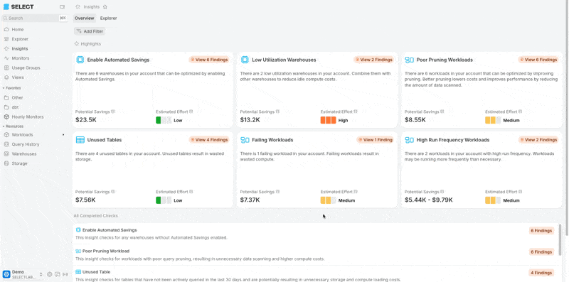 Review optimization opportunities in SELECT