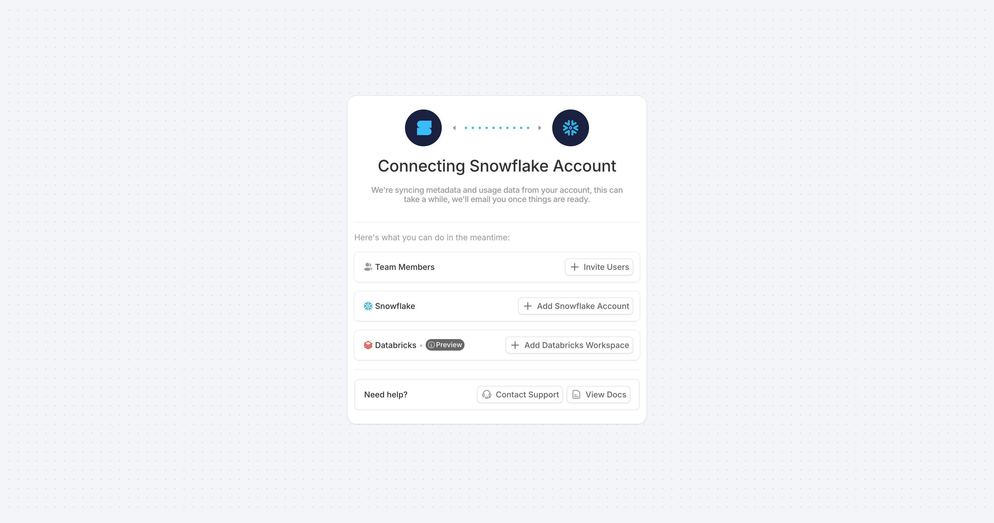 Connecting Snowflake Account in SELECT