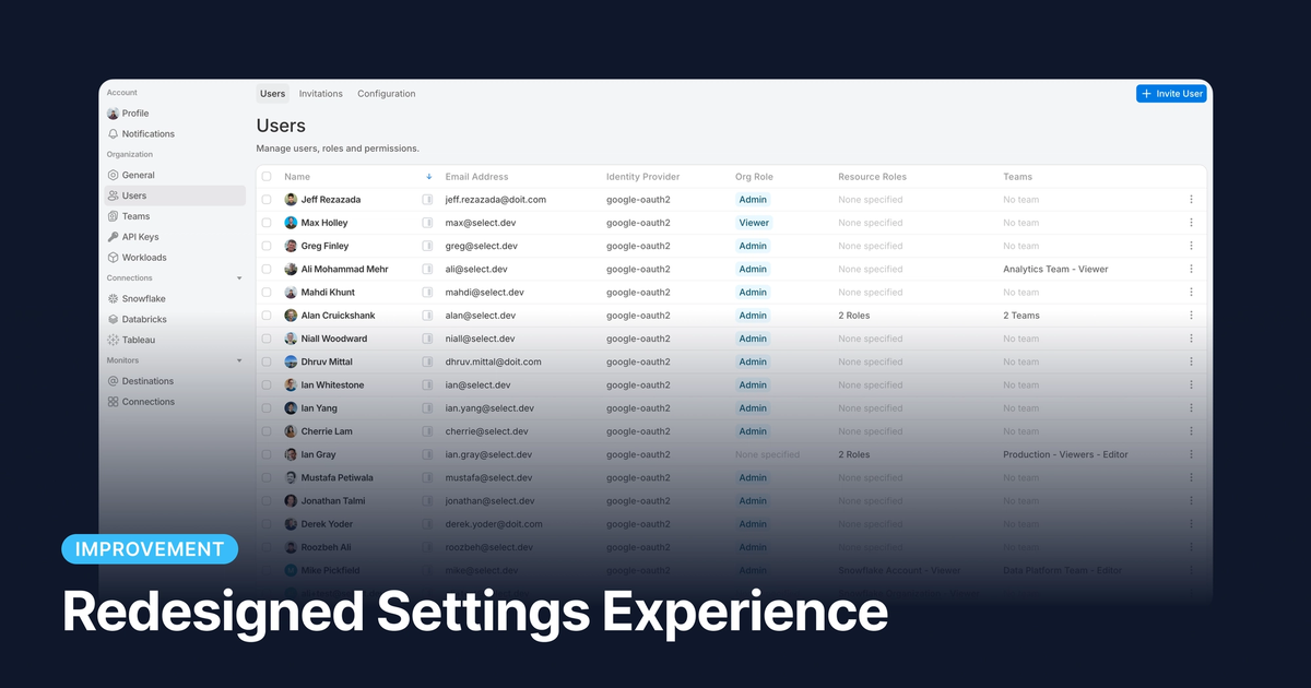 Redesigned Settings Experience | Changelog