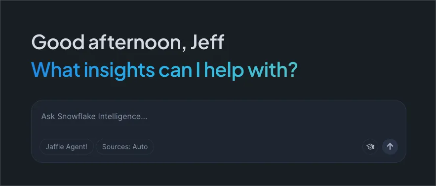 Snowflake Intelligence, welcome to the chat.