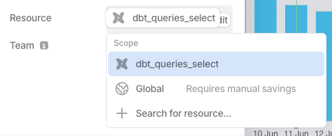The resource selector