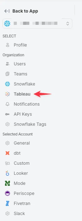 Tableau integration in SELECT