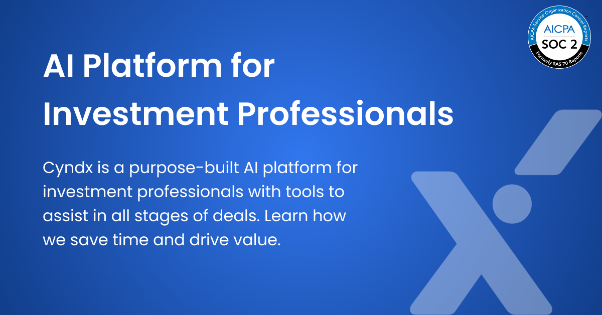 Cyndx | Purpose-Built AI for Investment Professionals