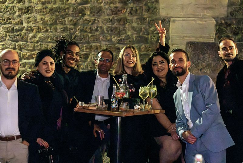 Genomines team gathered for an evening celebration