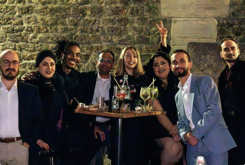 Genomines team gathered for an evening celebration