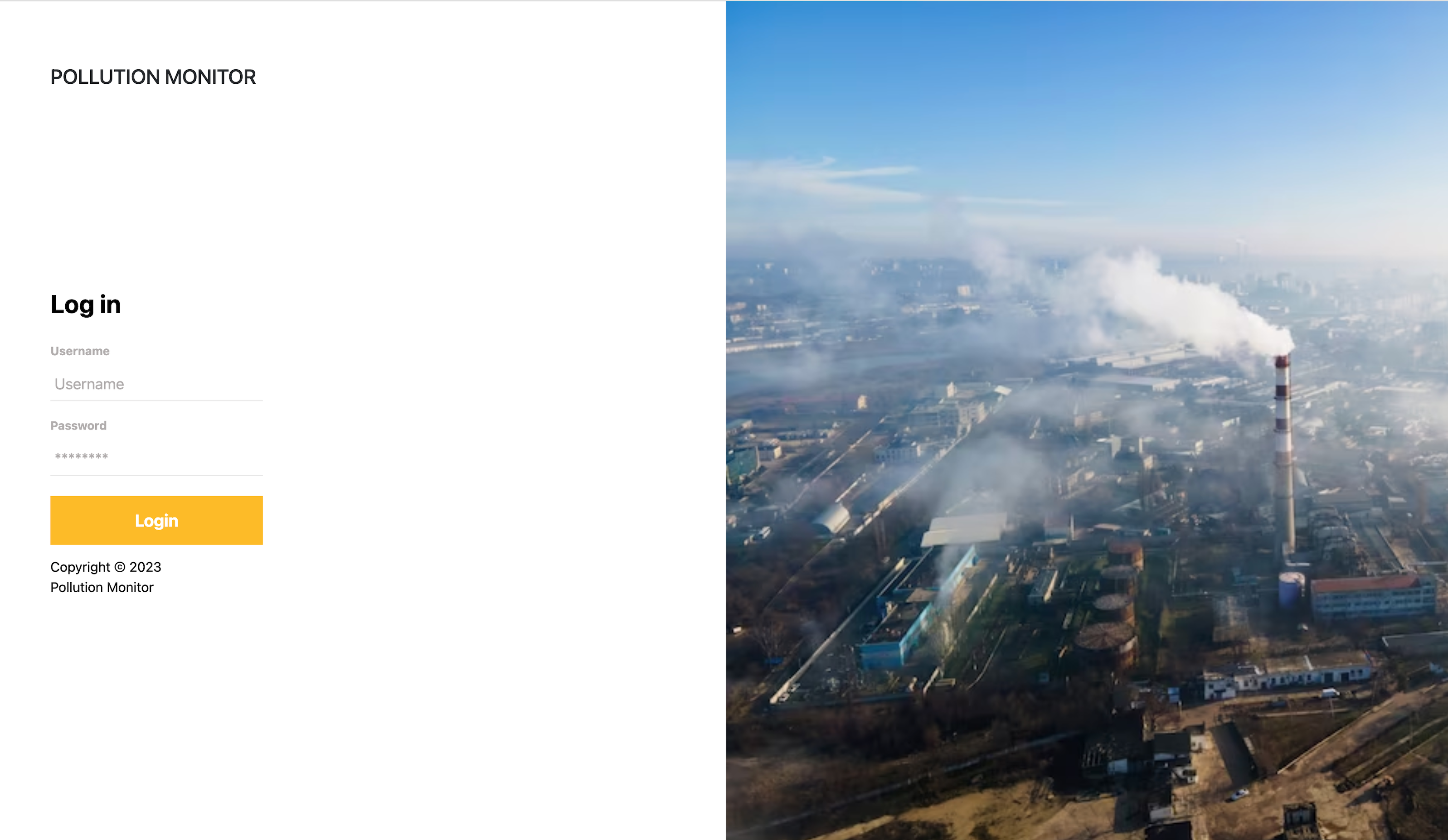 Air Pollution Monitoring Portal