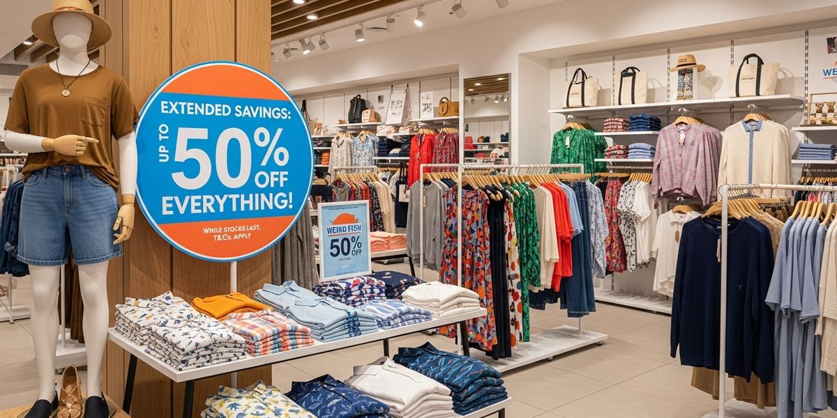 Extended Savings at Weird Fish: Up to 50% Off Everything!
