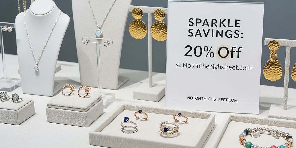 Sparkle Savings: 20% Off Jewellery at Notonthehighstreet.com