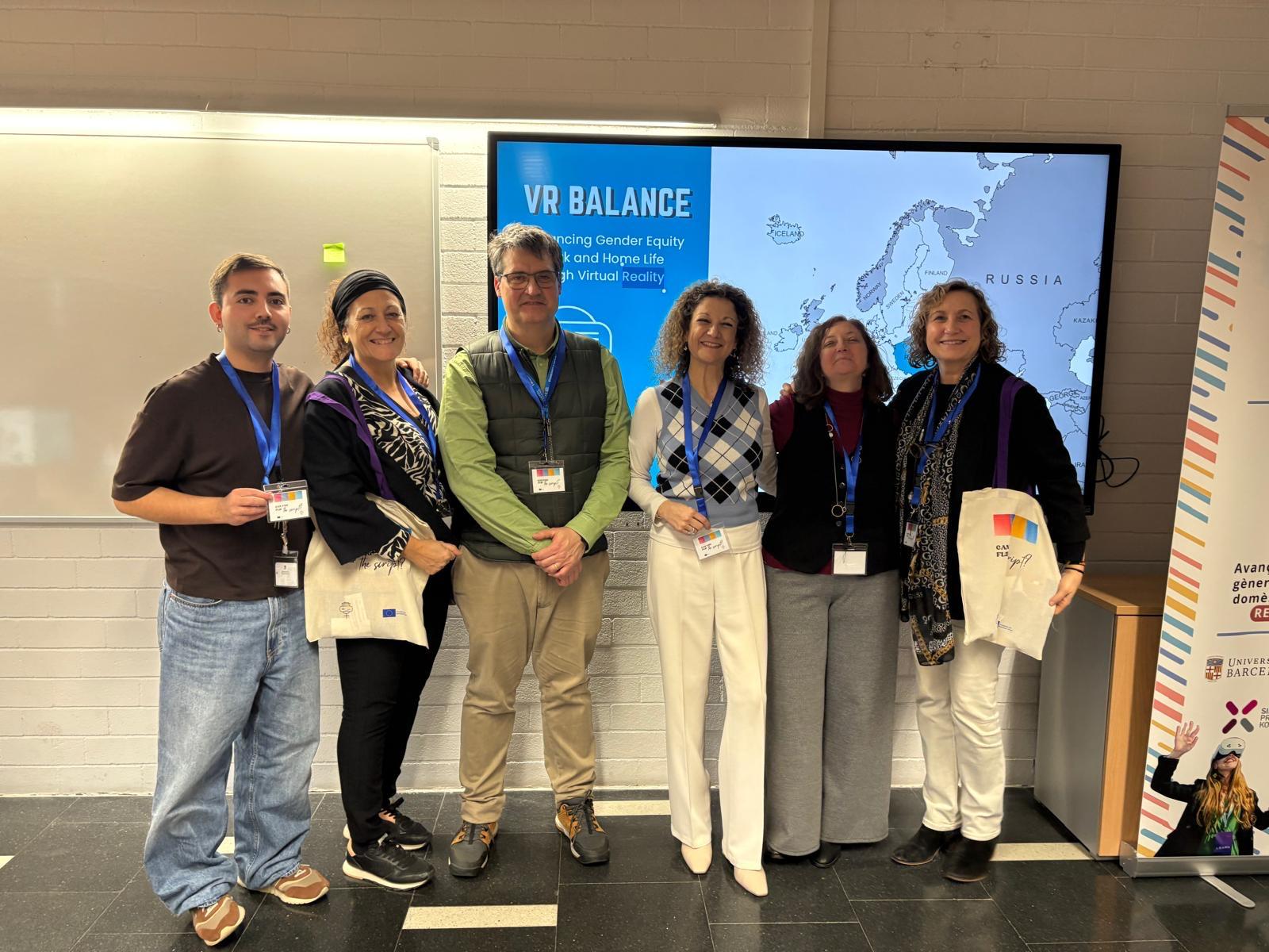The VR Balance project team at a dissemination event