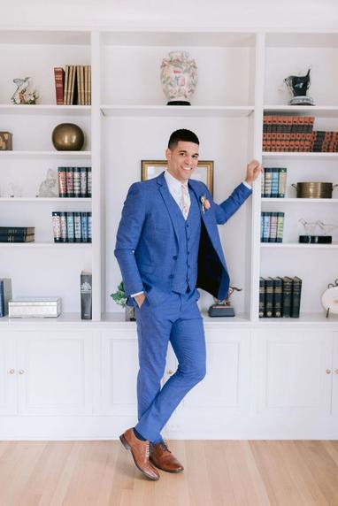 Blue Chambray Suit