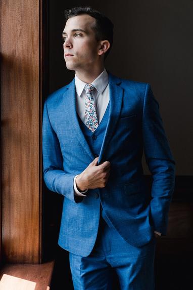 Blue Chambray Suit