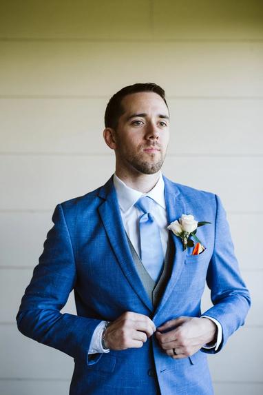 Blue Chambray Suit