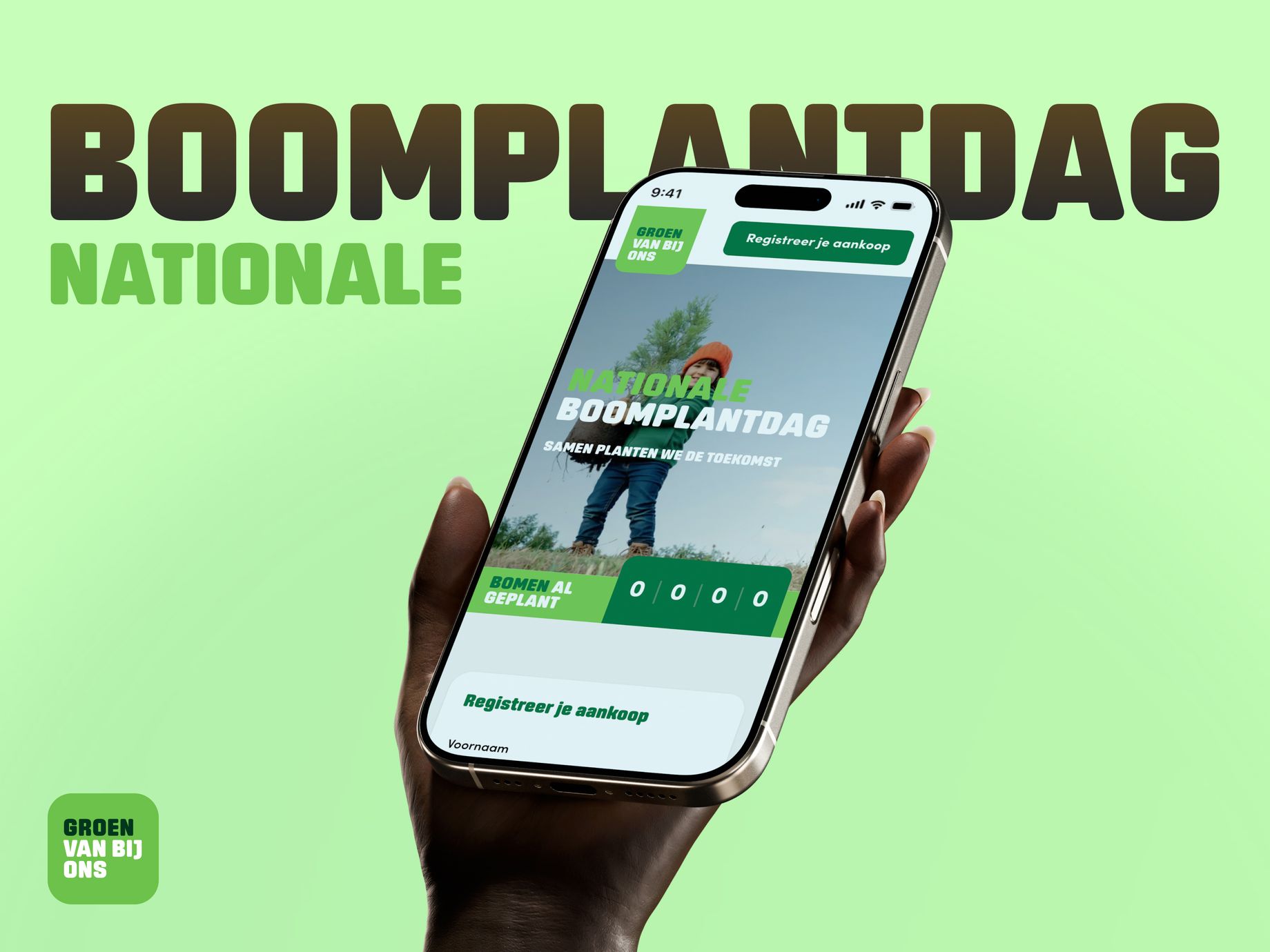The Bomenplandag campaign landing page