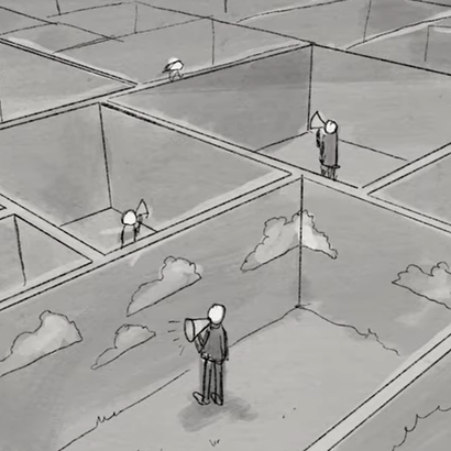 sketch of the echo chamber