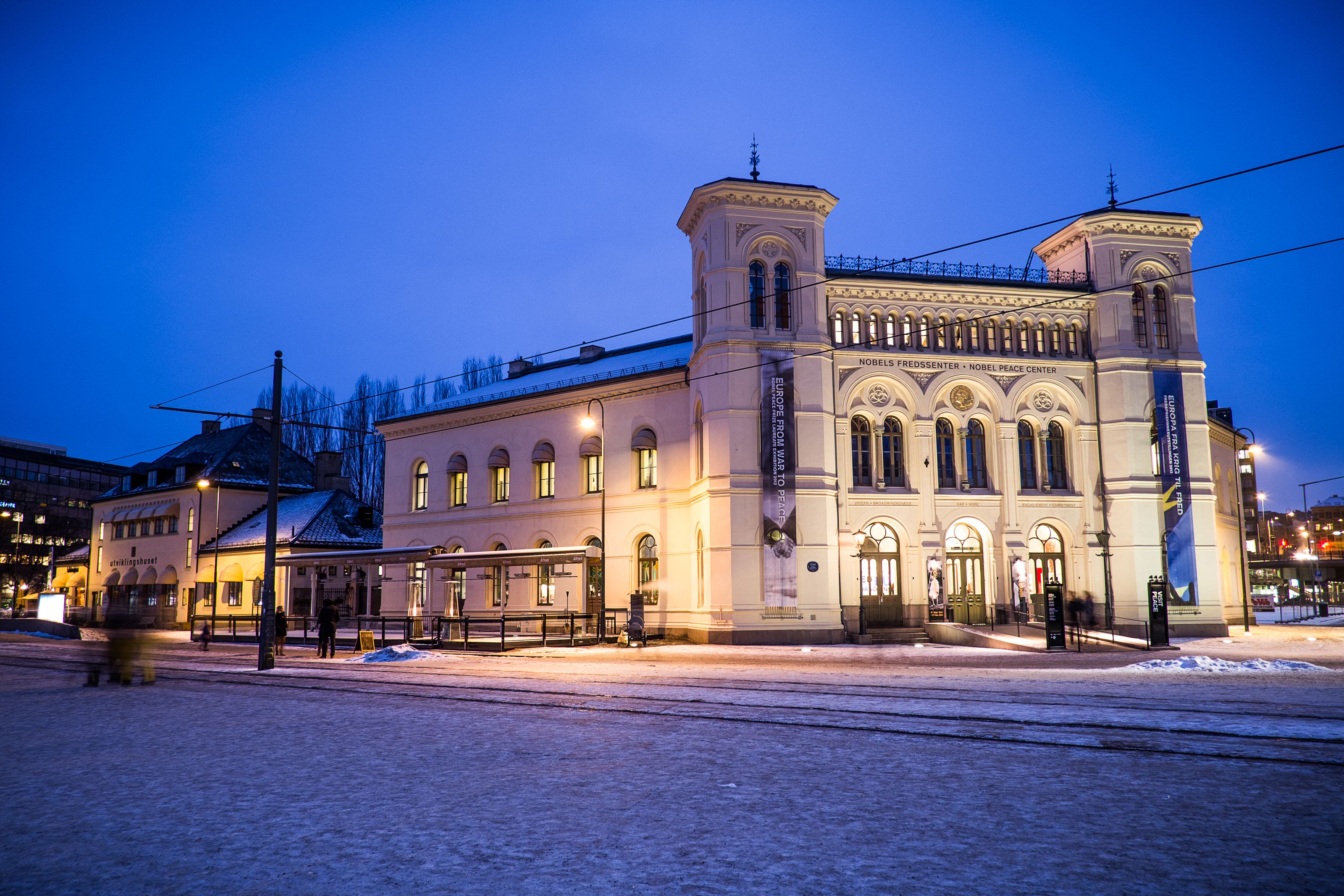 Fasade of the nobel peace center.