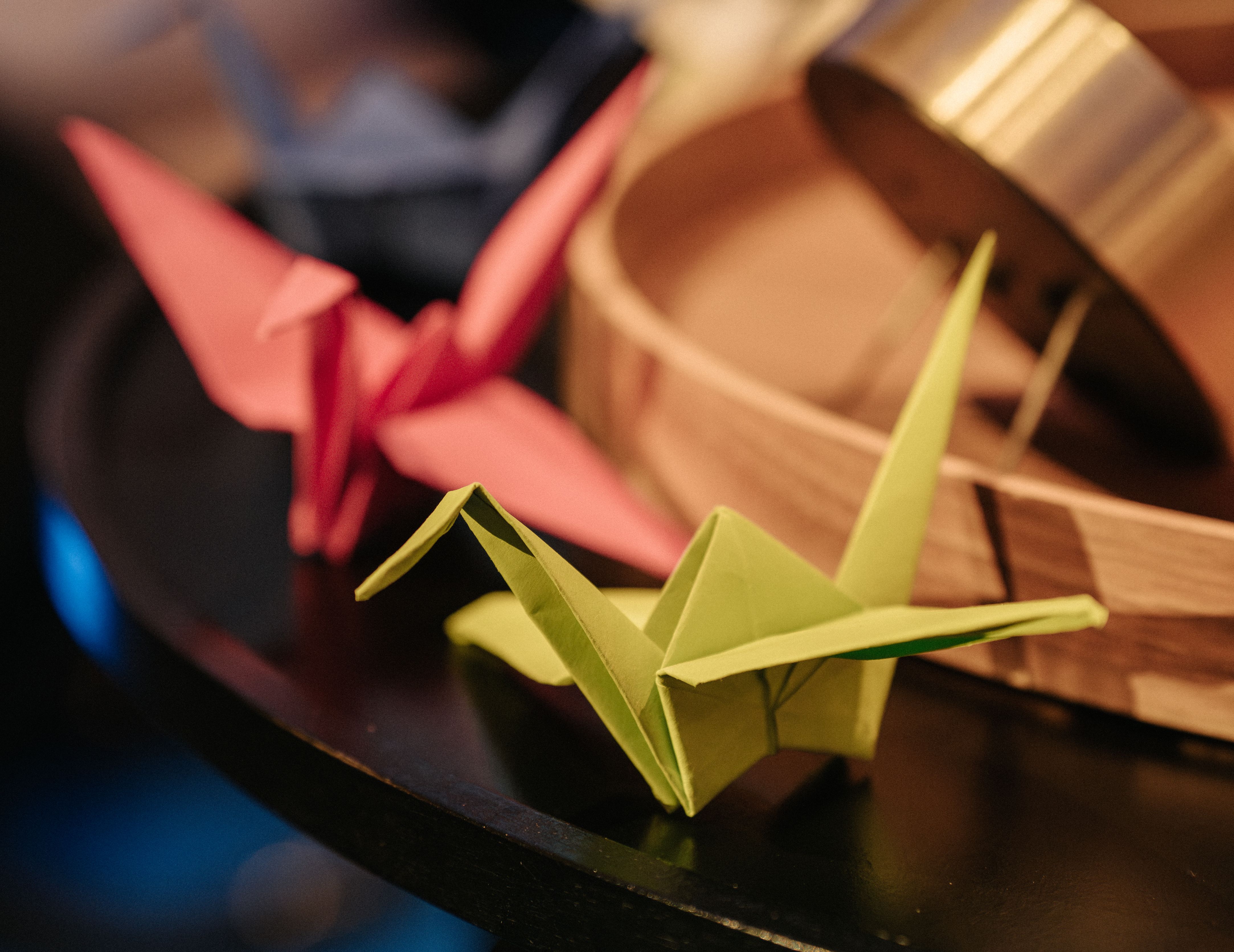 paper cranes, origami