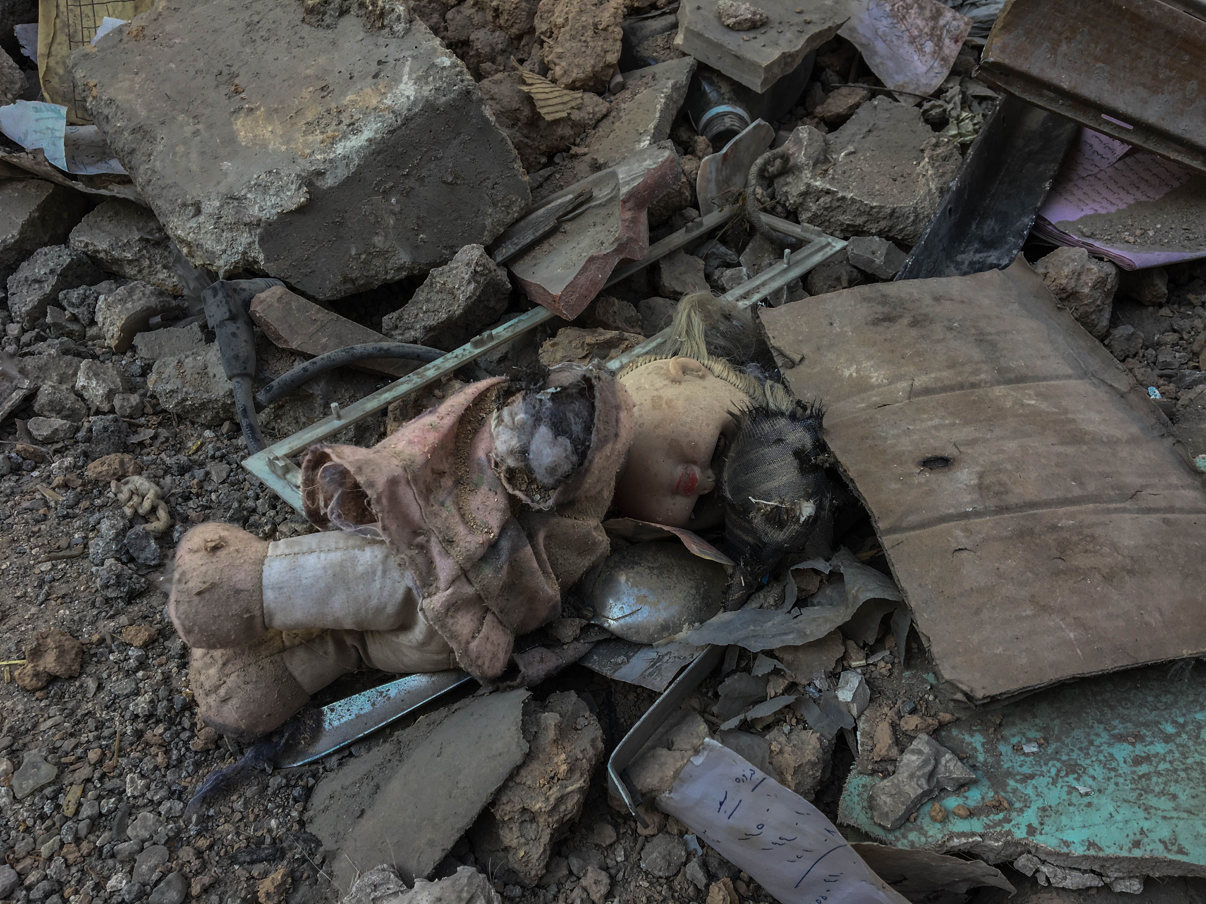A doll in the ruins, Syria