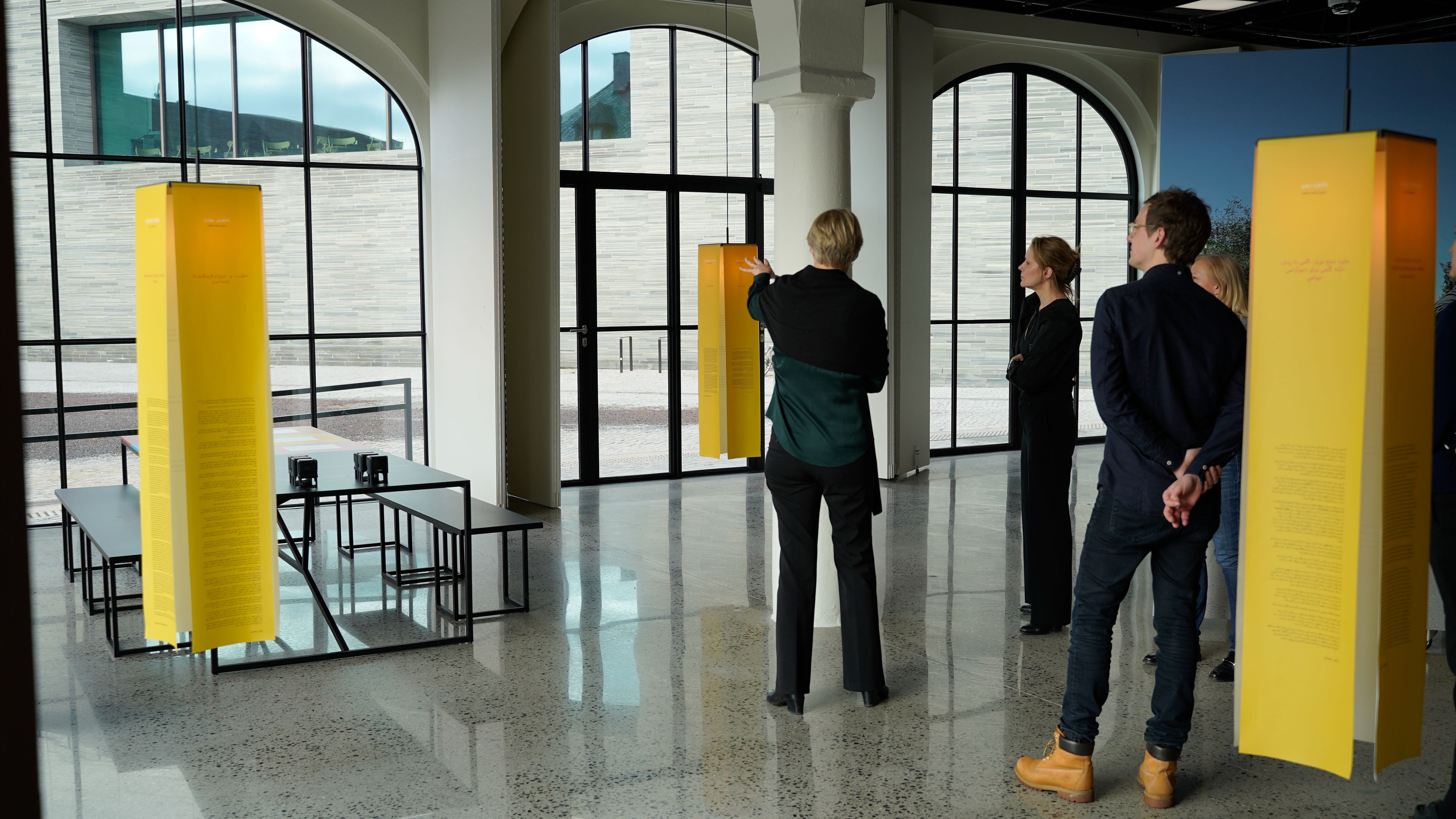 The train station, where the train tracks used to be, is now big open windows.