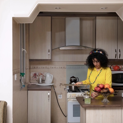 Narges Mohammadi was photographed by Reihane Tarvati in her own home.